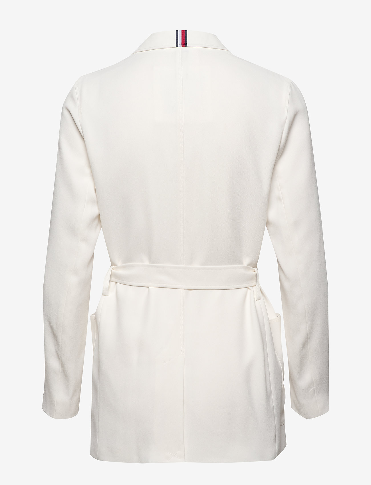 Tommy Hilfiger - ANVERS SATIN CREPE BELTED BLAZER - ivory - 1