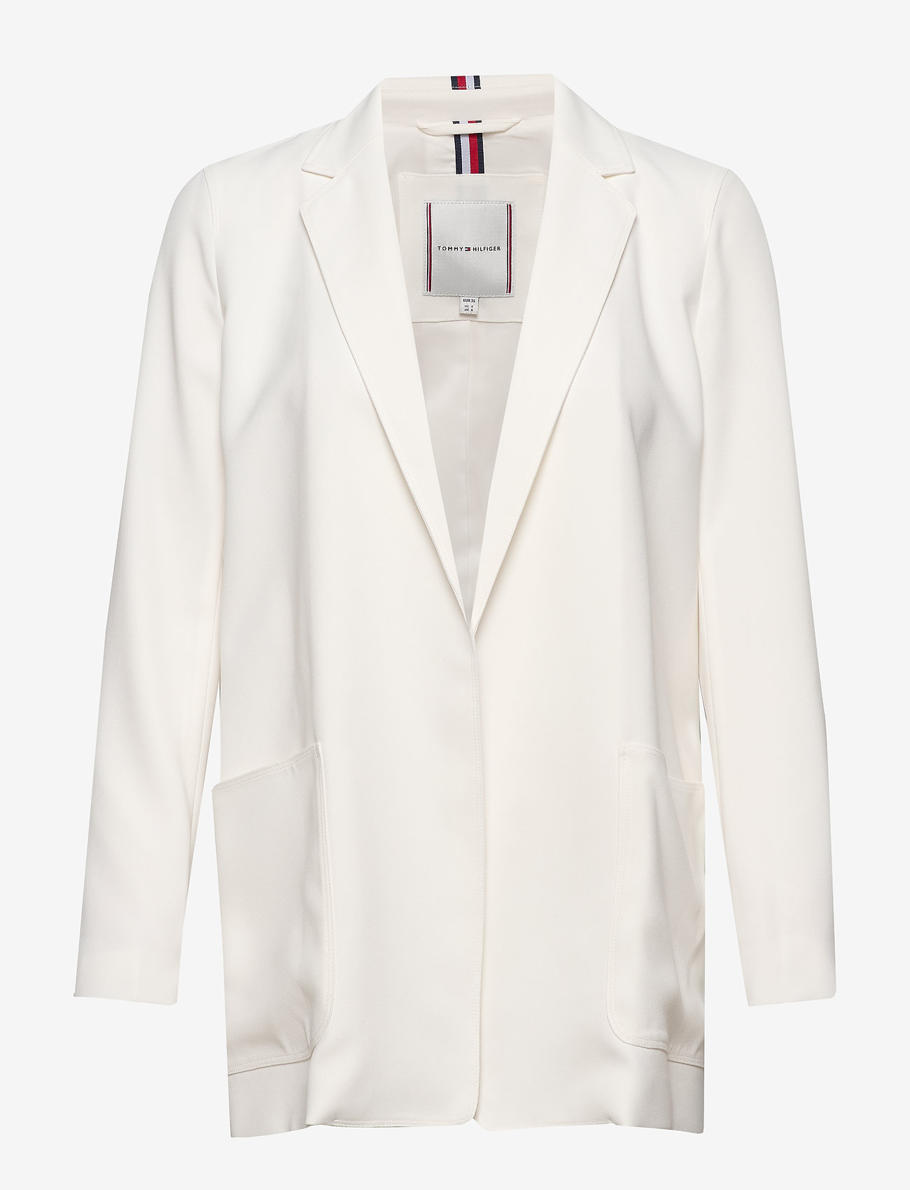 Tommy Hilfiger - ANVERS SATIN CREPE BELTED BLAZER - ivory - 2