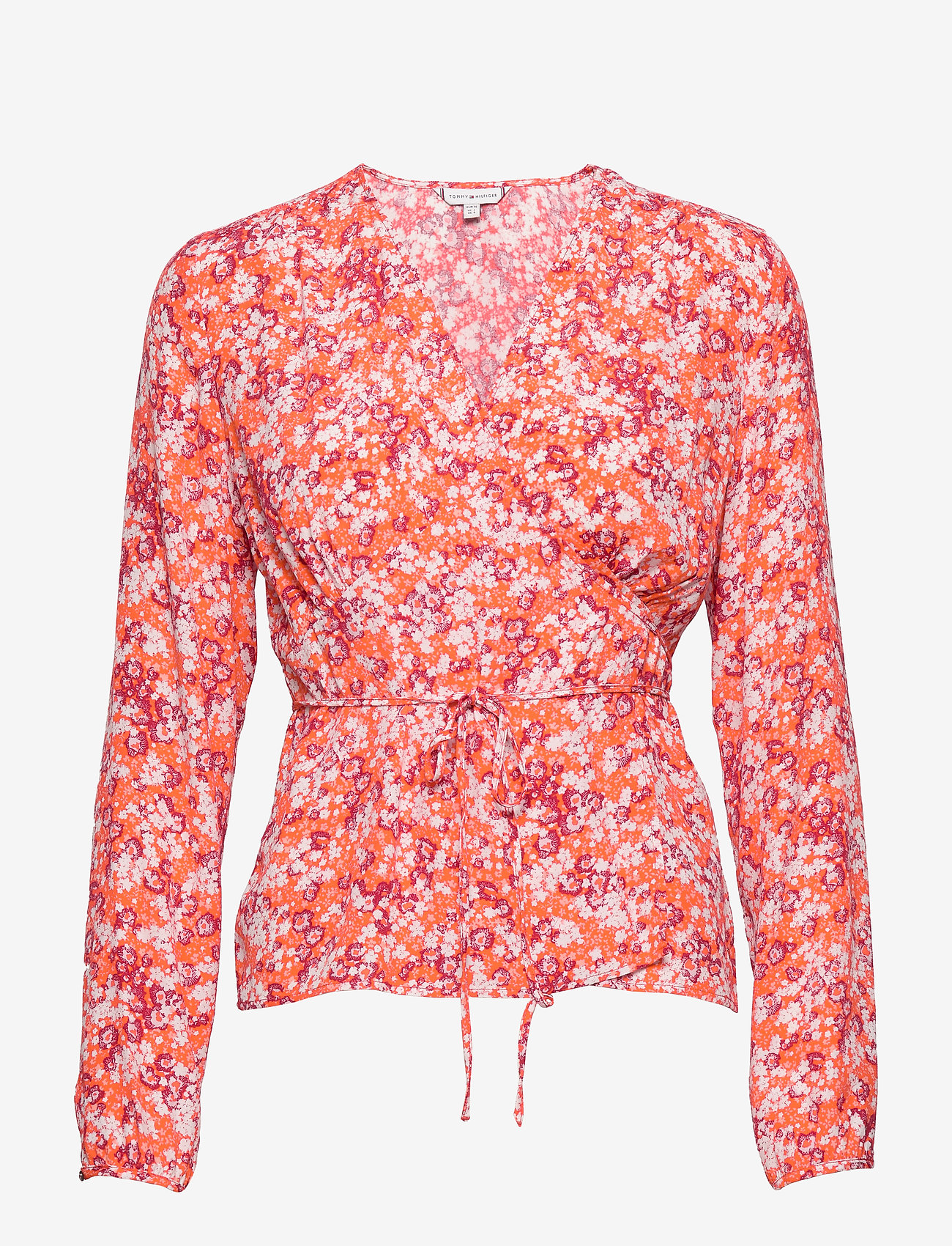 Tommy Hilfiger - LEONORA WRAP BLOUSE - camofloral prt / br. ver - 0