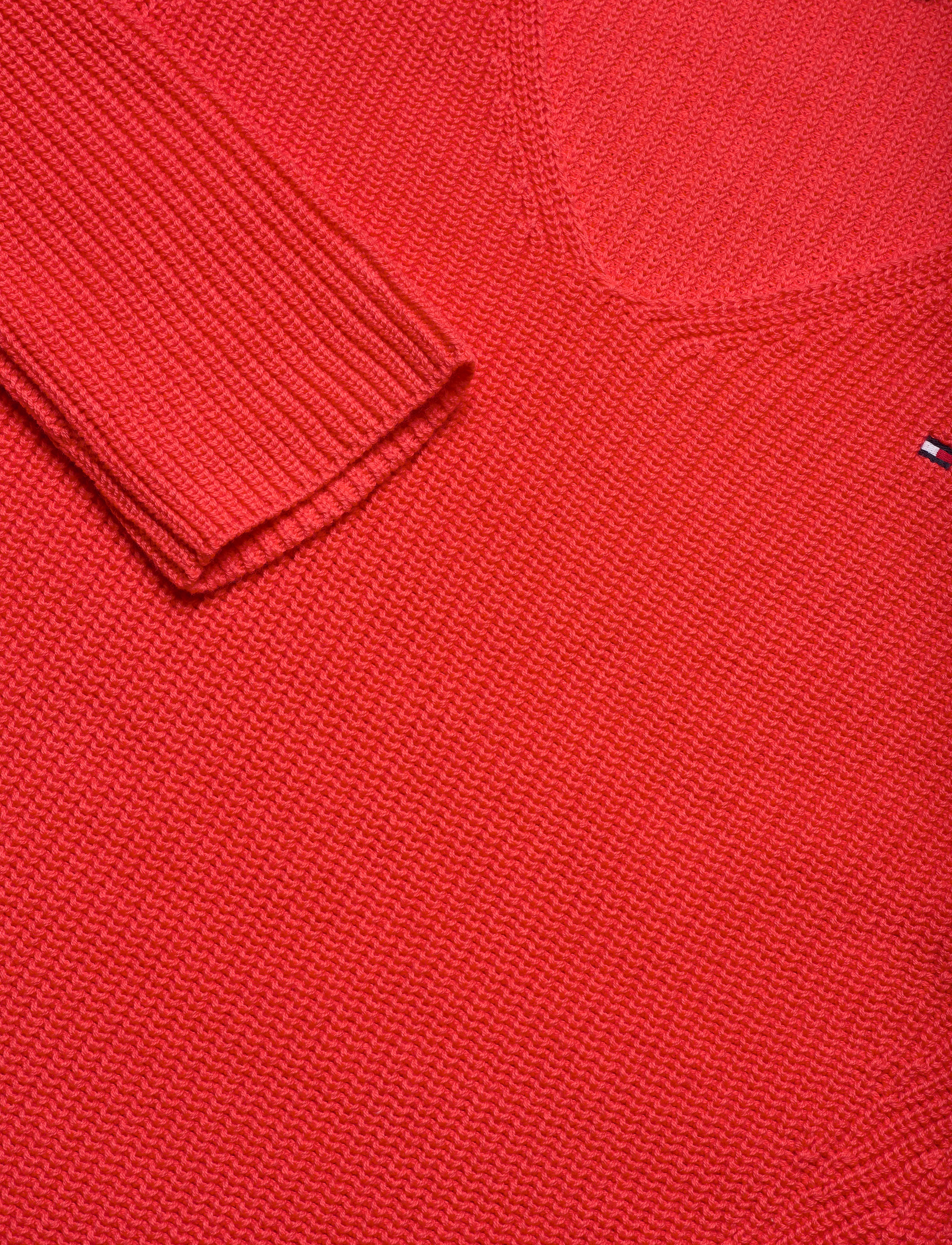 Tommy Hilfiger - HAYANA V-NK SWTR - bright vermillion - 2