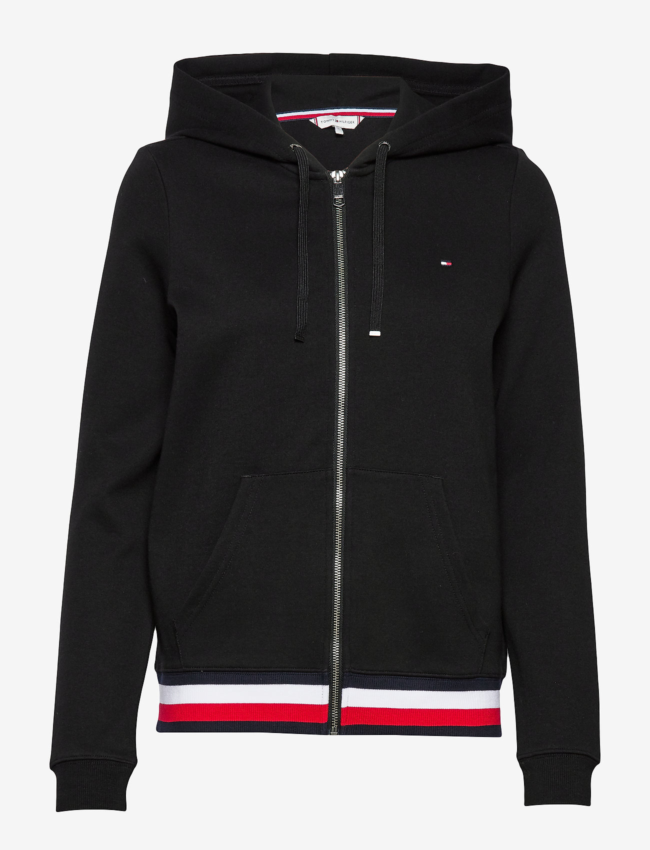 ZIP-THROUGH HOODIE - BLACK