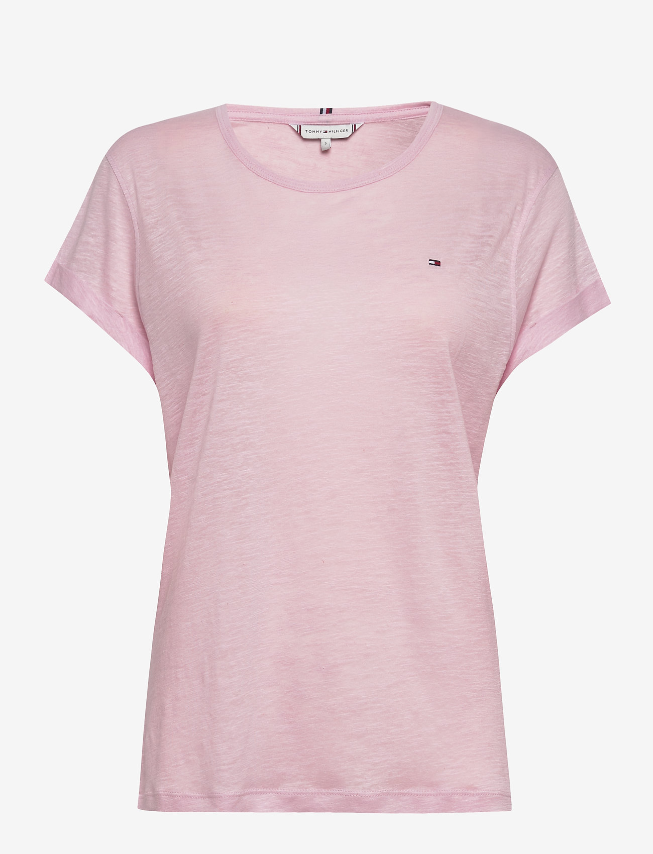Tommy Hilfiger - RLX LINEN LYOCELL C-NK TOP SS - frosted pink - 0