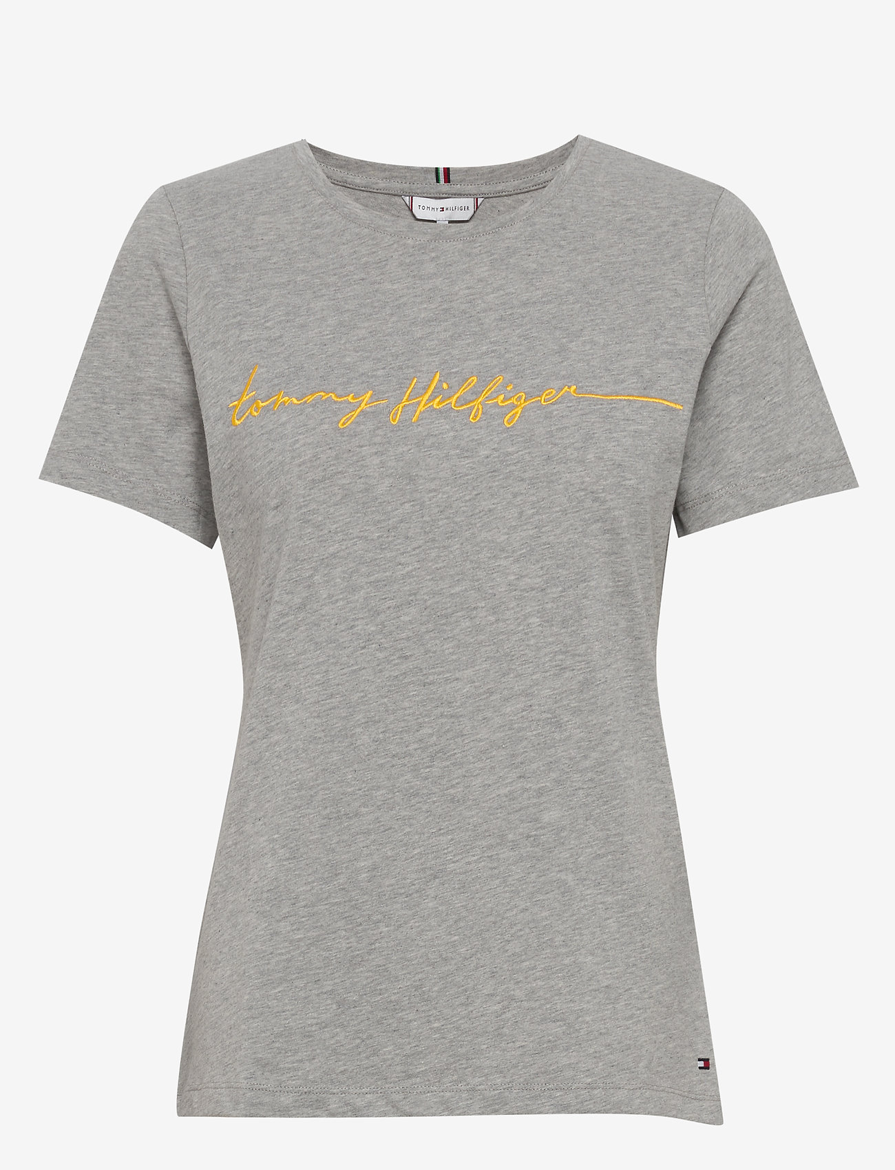 Tommy Hilfiger - ANNIE REGULAR C-NK TEE SS - light grey heather - 0