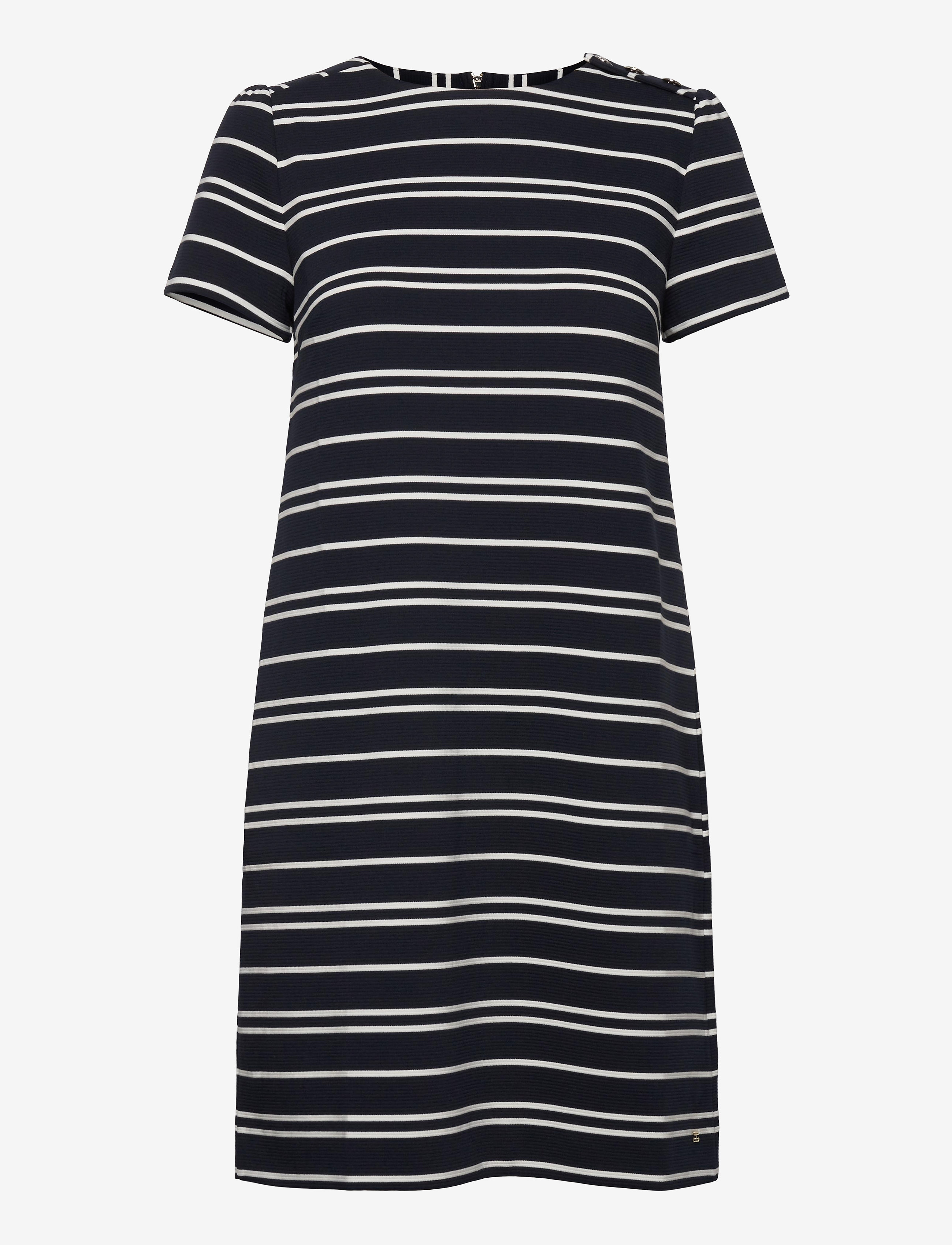 Tommy Hilfiger - STELLA TEXTURED SHIFT DRESS SS - desert sky / white textured stp - 0