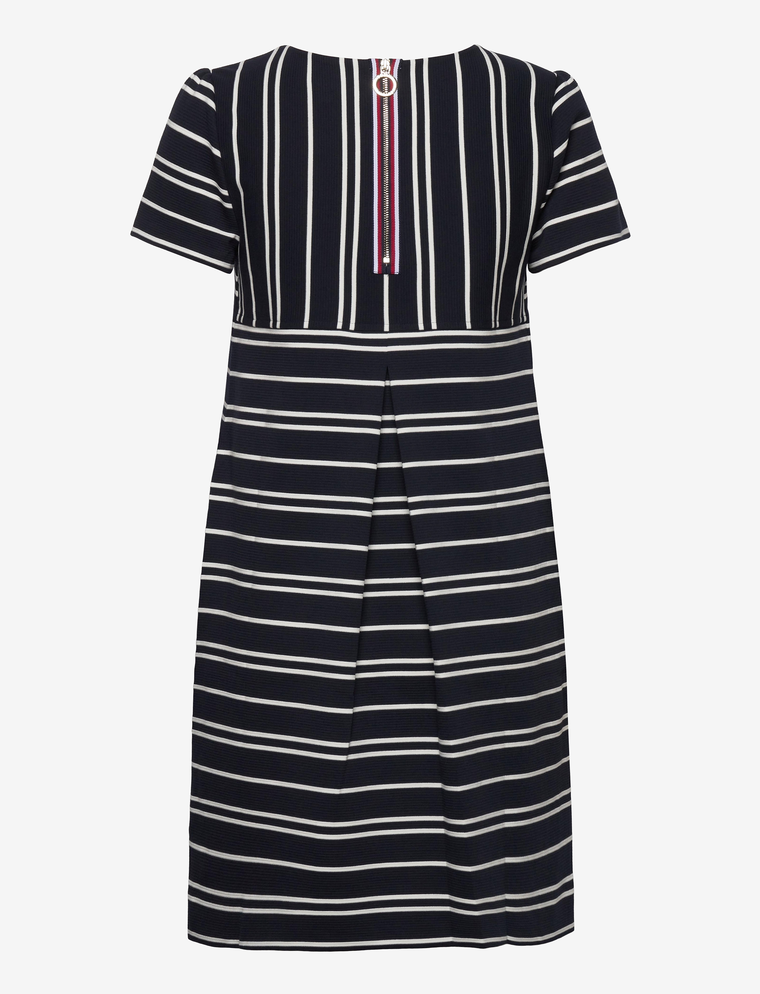 Tommy Hilfiger - STELLA TEXTURED SHIFT DRESS SS - desert sky / white textured stp - 1
