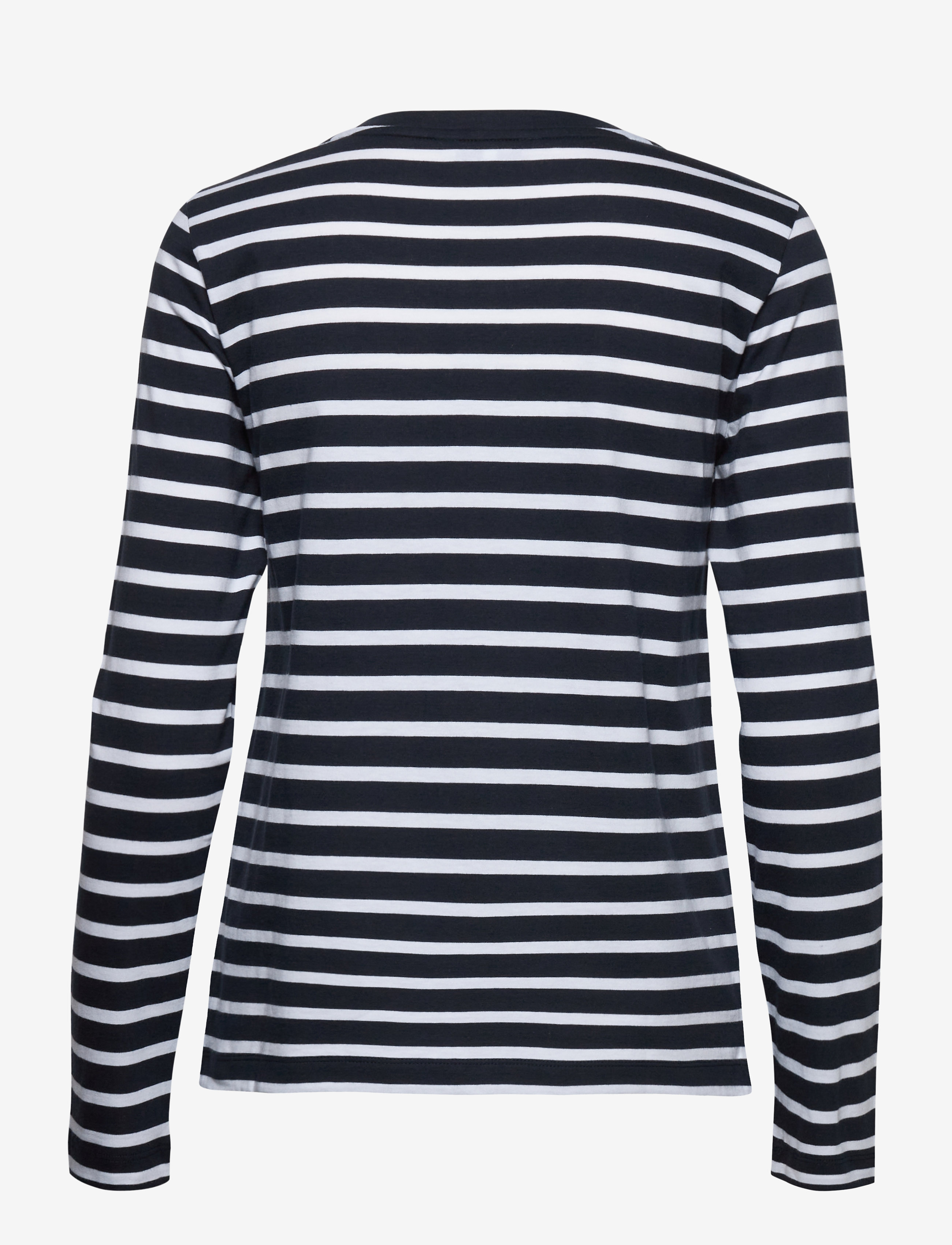 Tommy Hilfiger - CANDICE REG ROUND-NK TOP LS - we breton stp white desert sky - 1