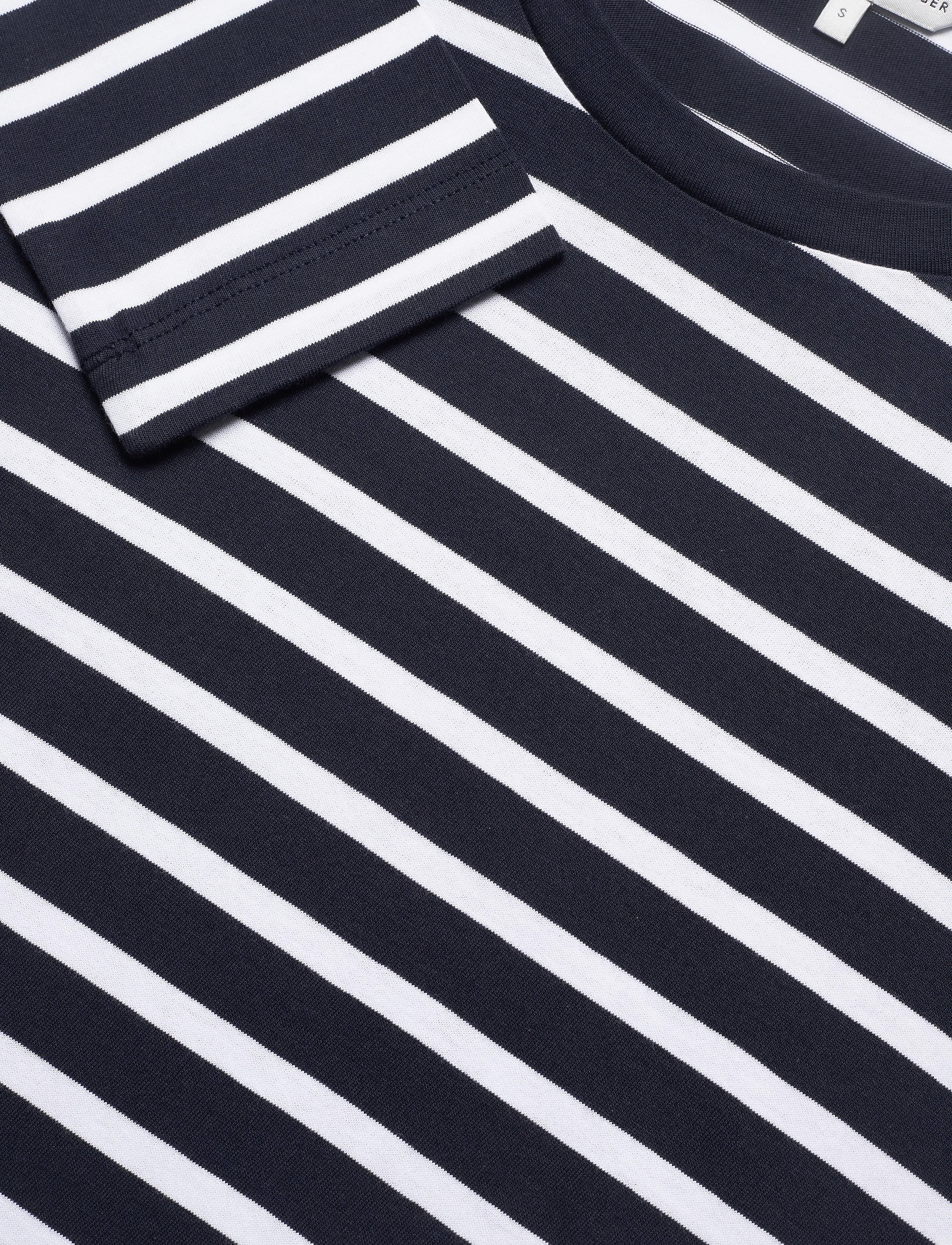 Tommy Hilfiger - CANDICE REG ROUND-NK TOP LS - we breton stp white desert sky - 2