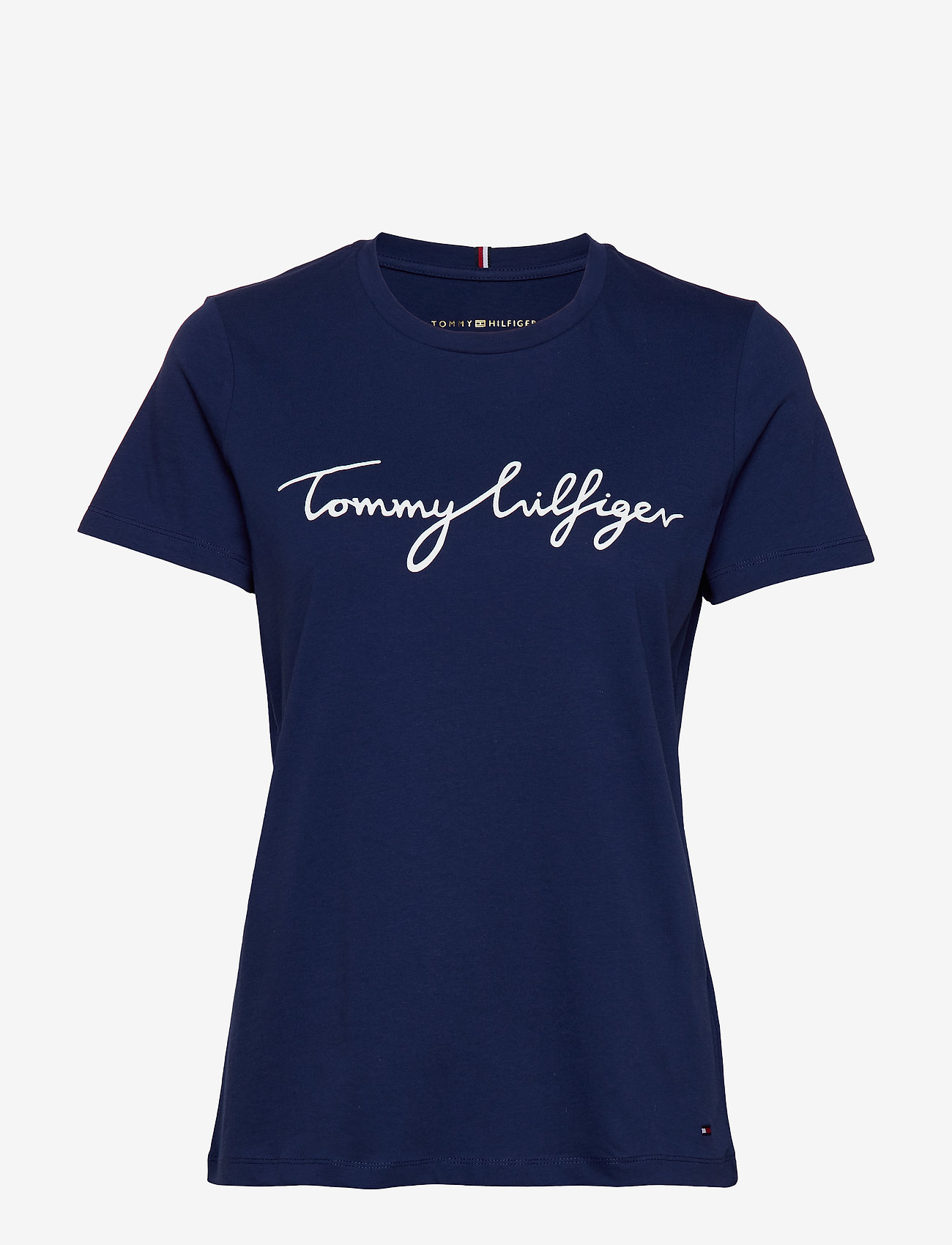 Tommy Hilfiger - CREW NECK GRAPHIC TE - blue ink - 0