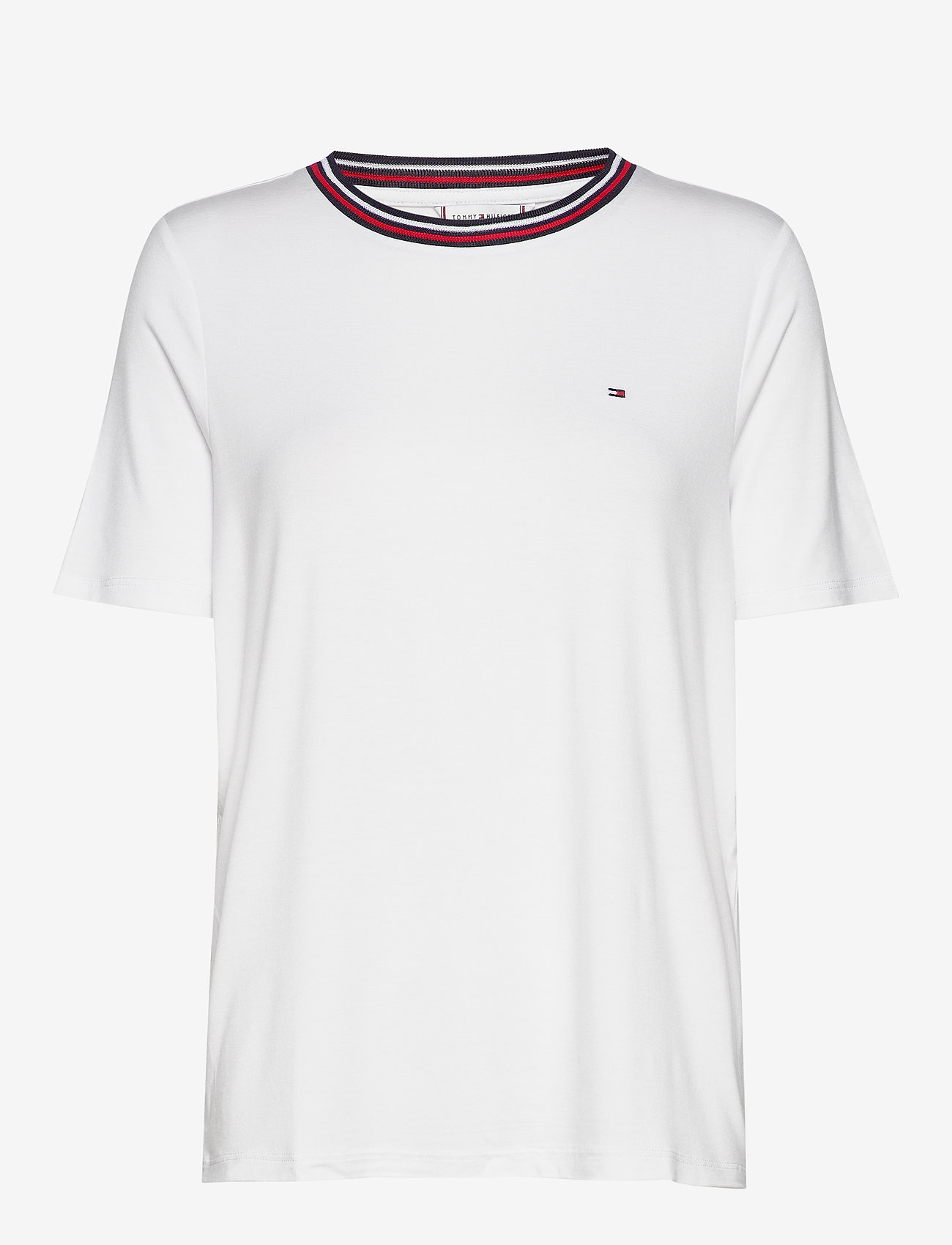 Tommy Hilfiger - BREE RELAXED ROUND-NK TOP SS - white - 0