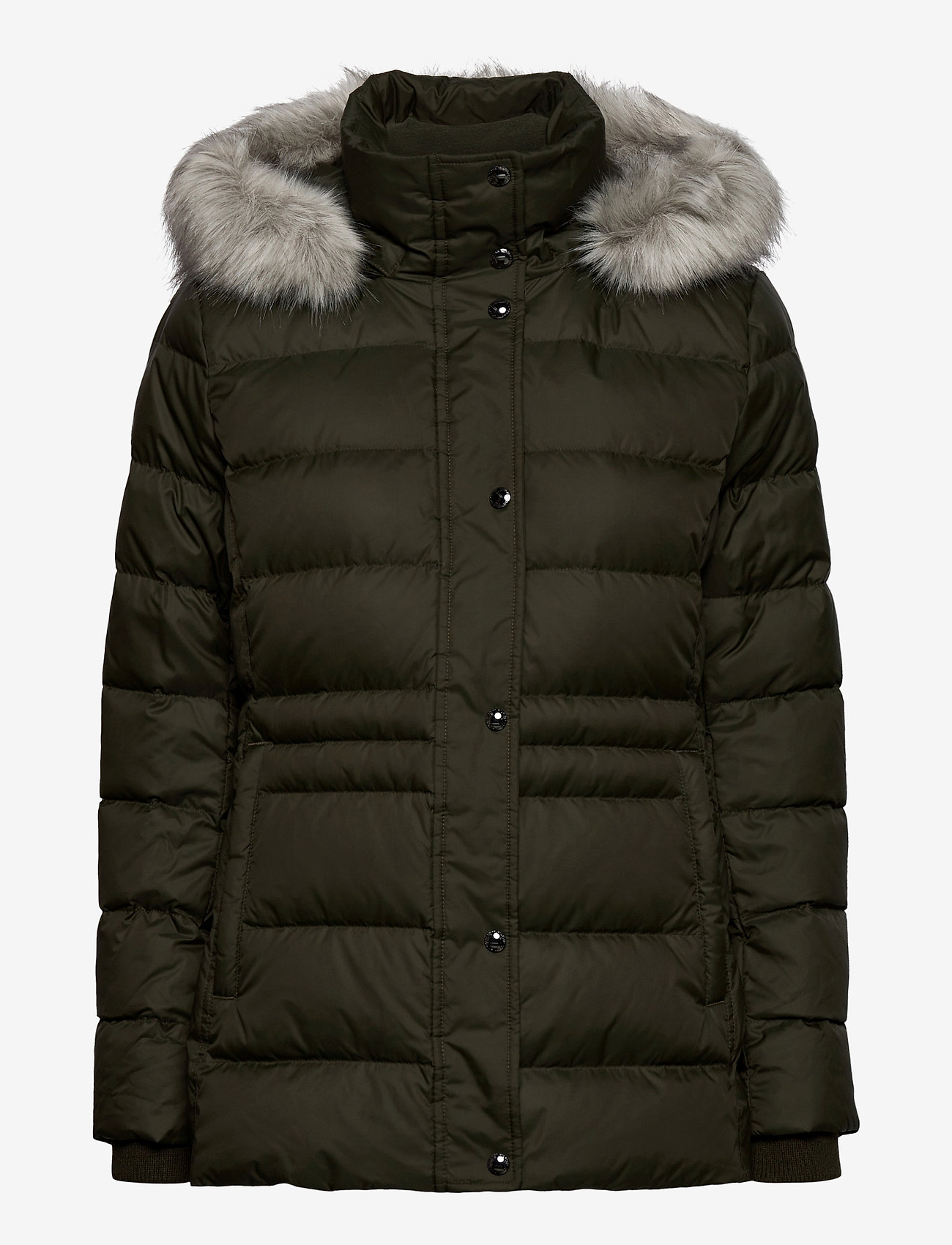 Tommy Hilfiger - TH ESS TYRA DOWN JKT WITH FUR - camo green - 0