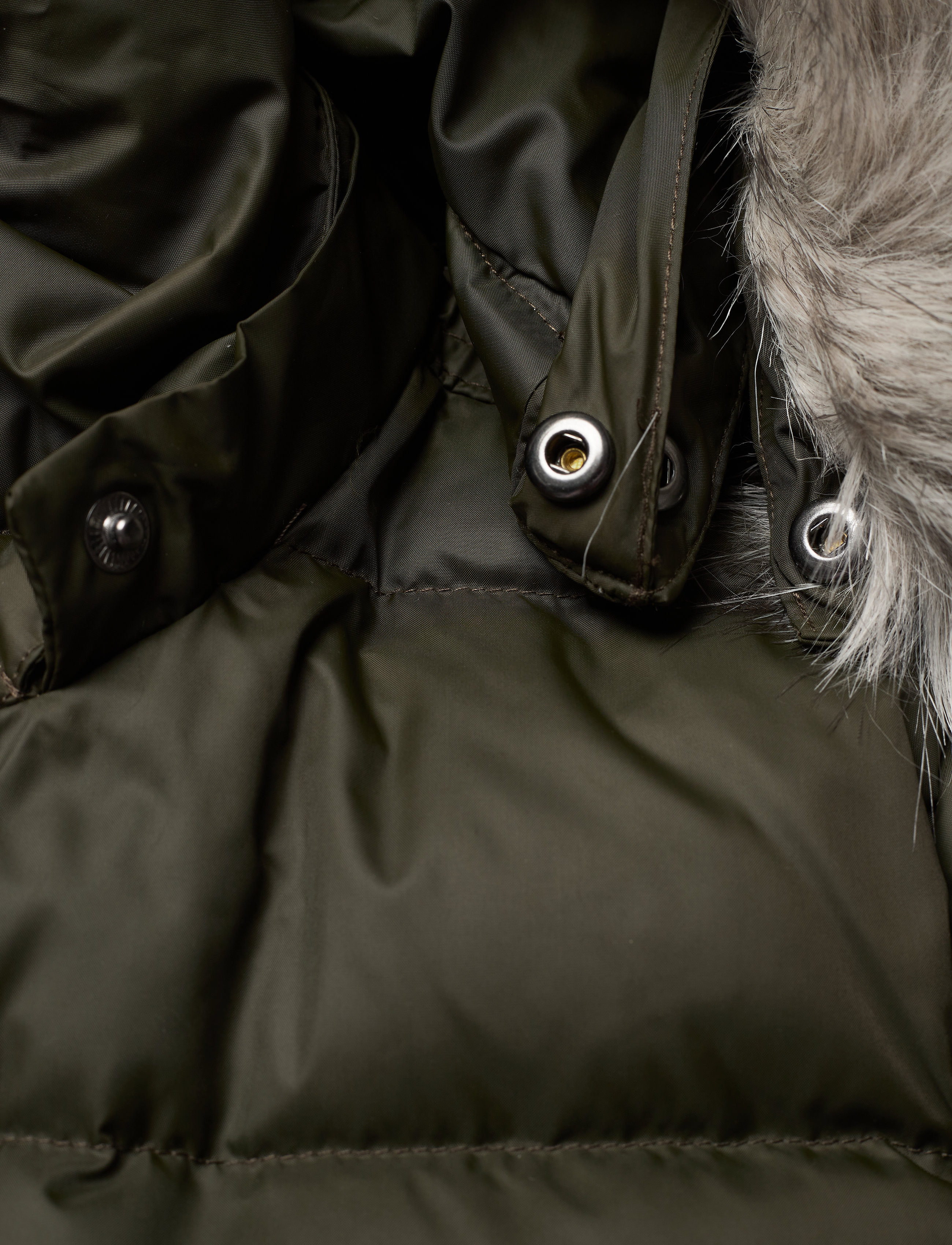 Tommy Hilfiger - TH ESS TYRA DOWN JKT WITH FUR - camo green - 3