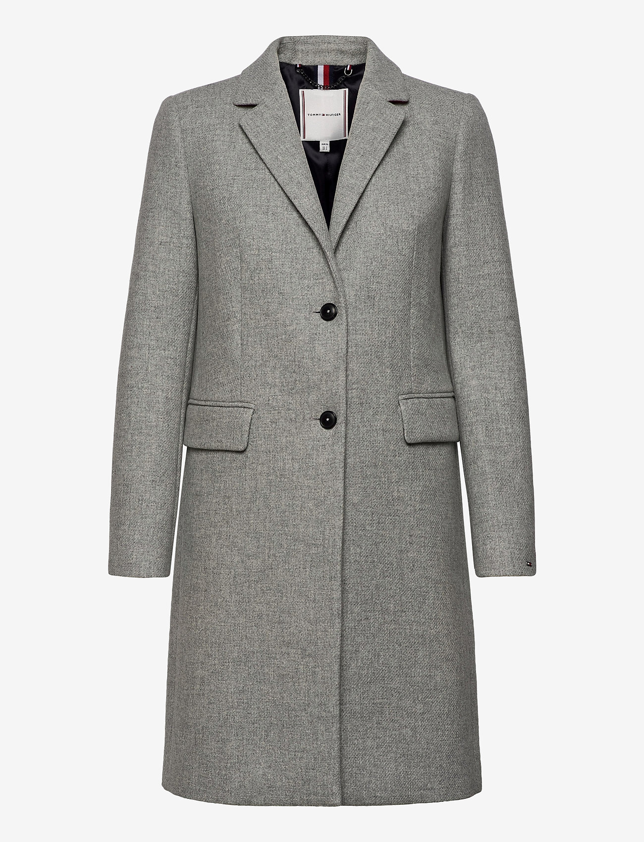 Tommy Hilfiger - TH ESS WOOL BLEND CLASSIC COAT - light grey heather - 0