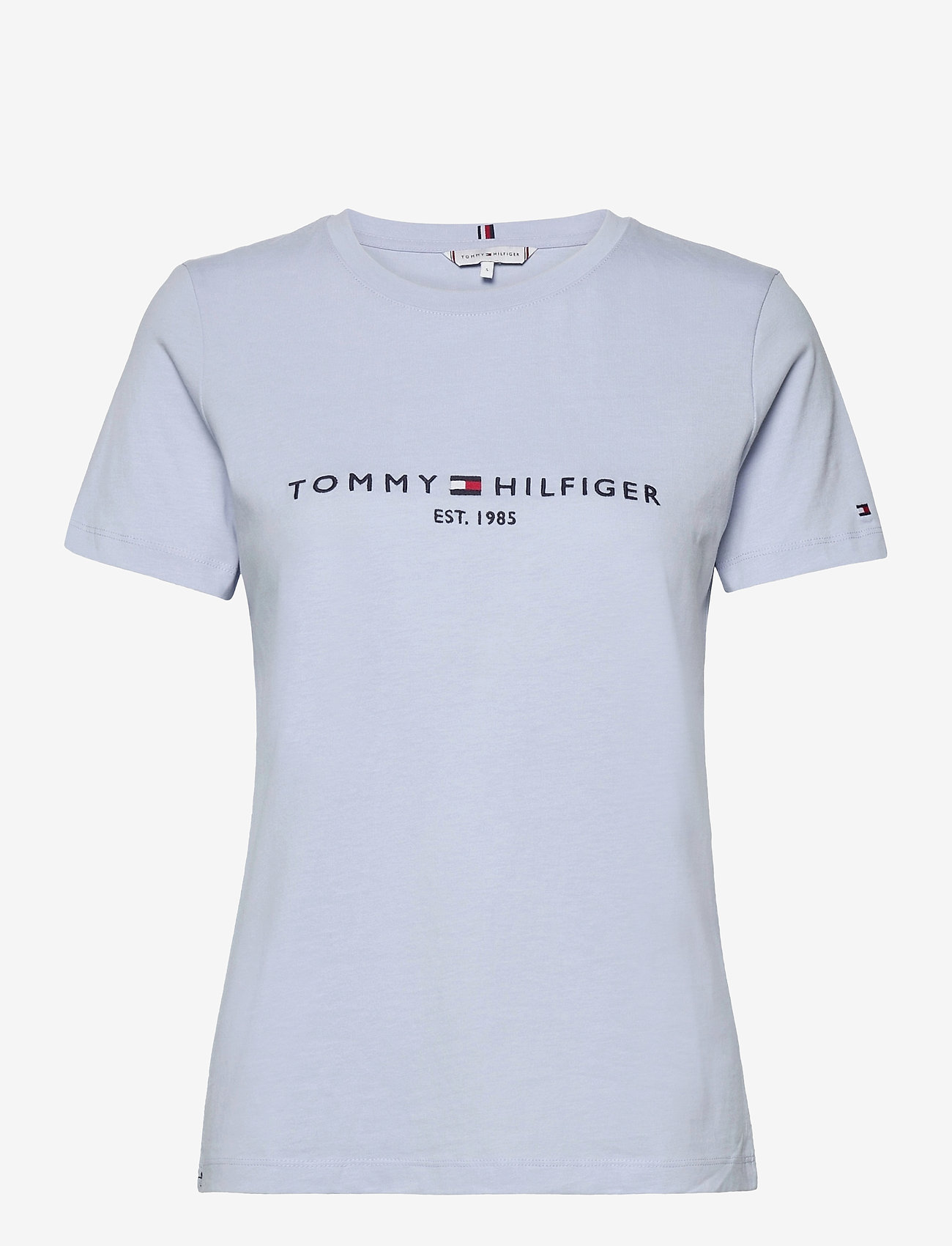 Tommy Hilfiger - TH ESS HILFIGER C-NK REG TEE SS - breezy blue - 0