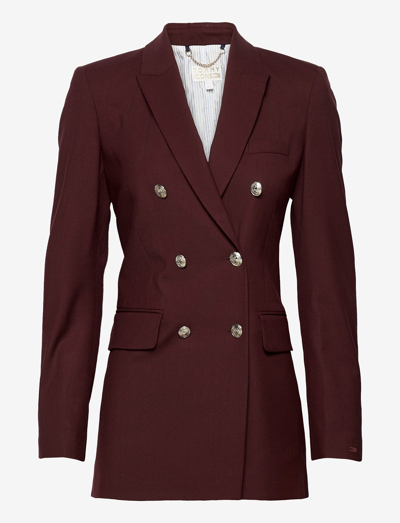 ICON WOOL DB BLAZER - DEEP BURGUNDY