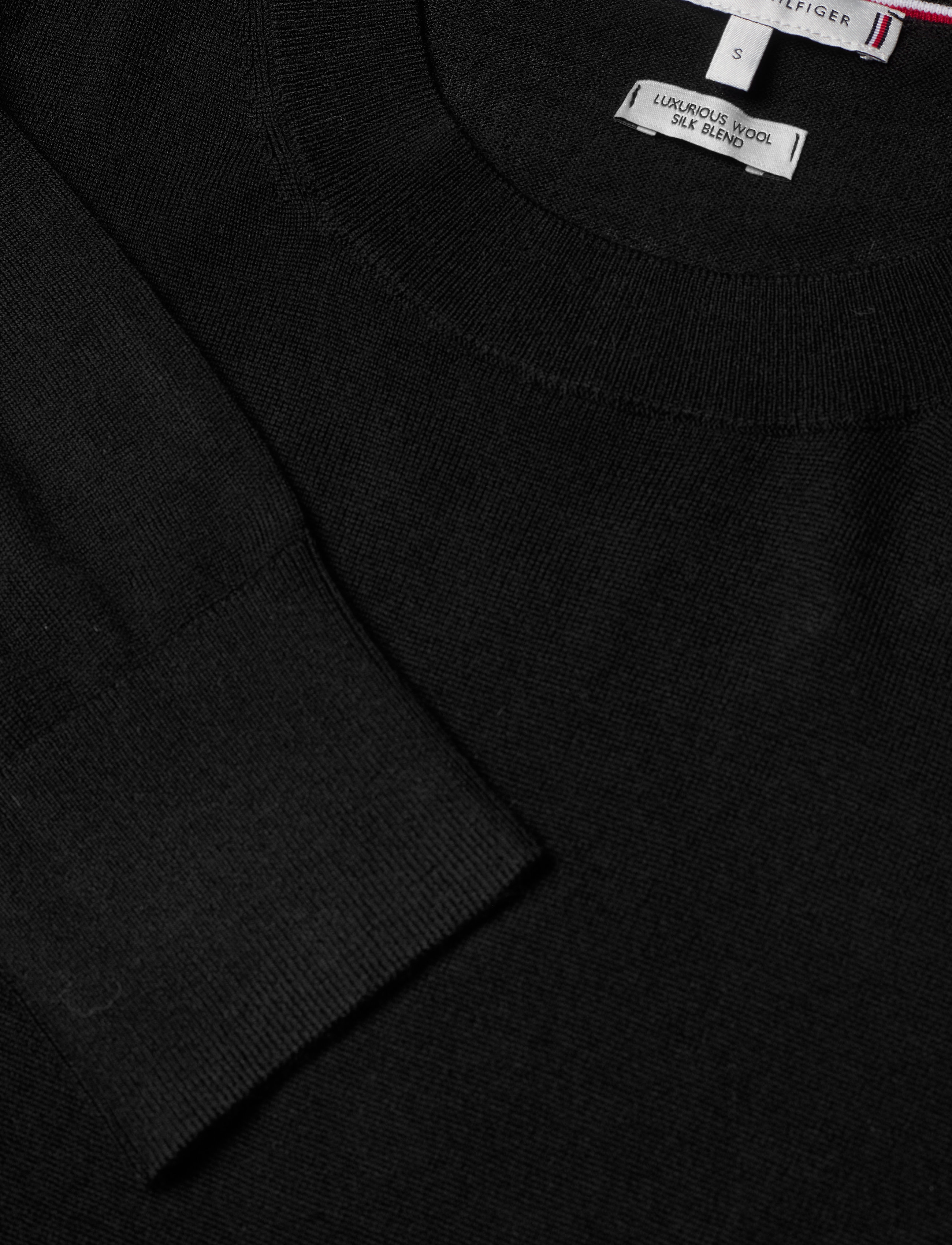Tommy Hilfiger - WOOL SILK C-NK SWEATER LS - black - 2