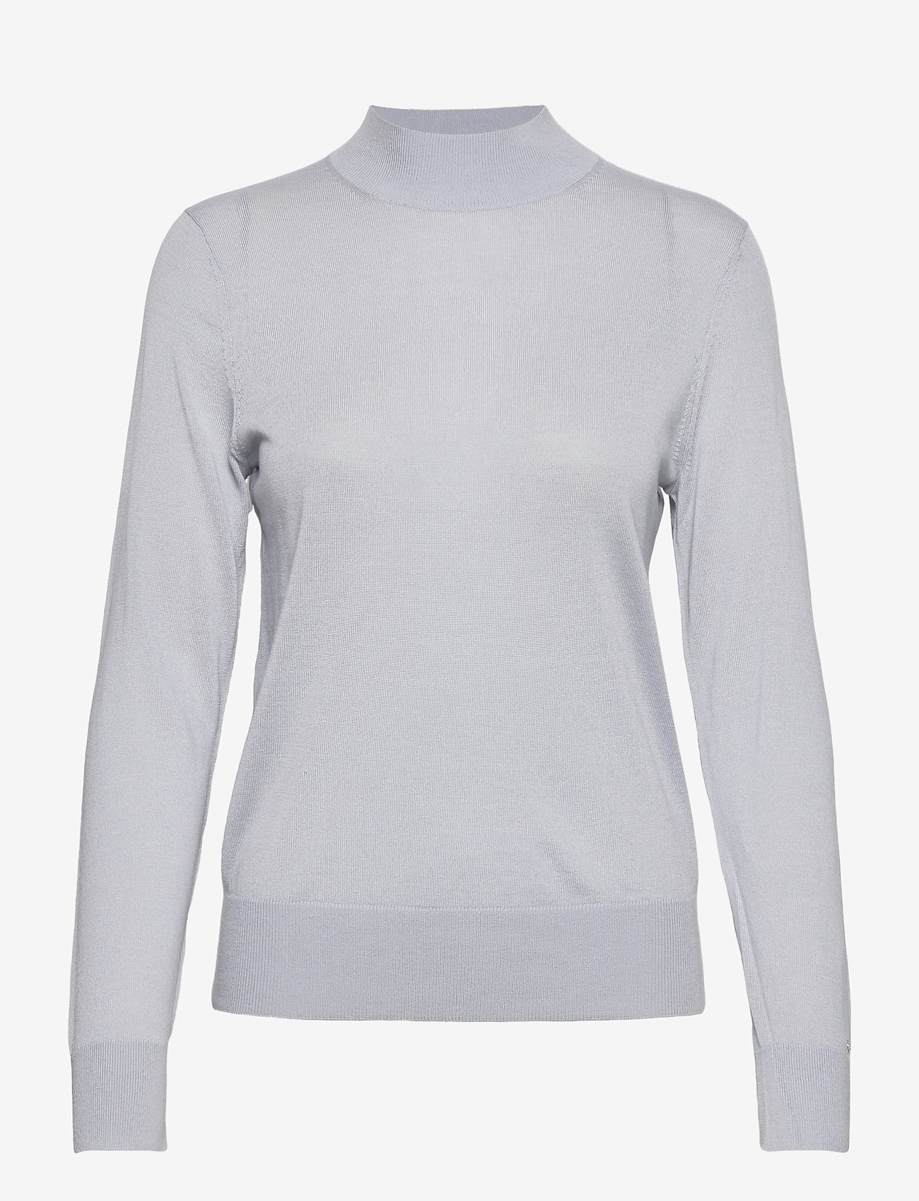 Tommy Hilfiger - WOOL SILK MOCK-NK SWEATER LS - salt river - 0
