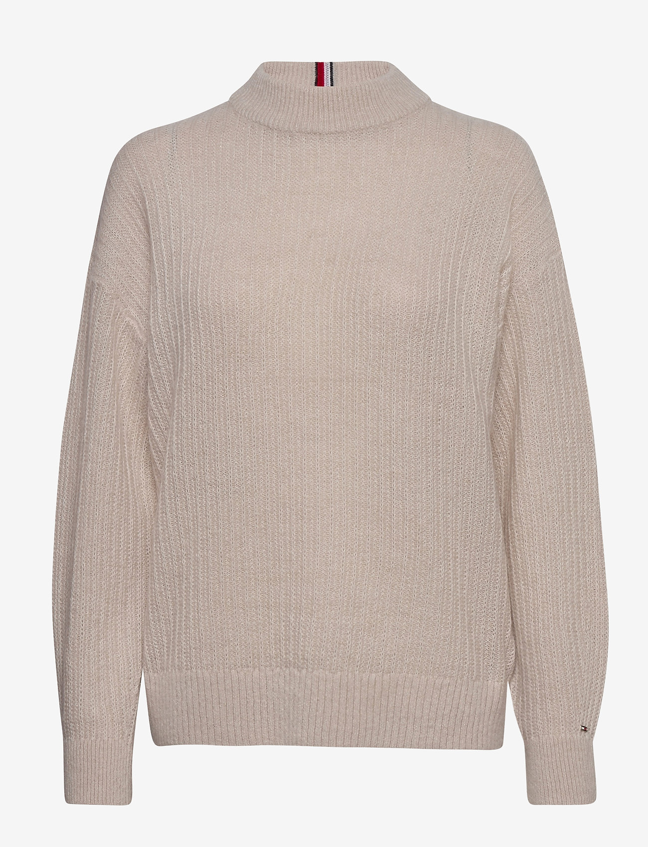 Tommy Hilfiger - TEXTURED STITCH MOCK-NK SWEATER - vintage white - 0