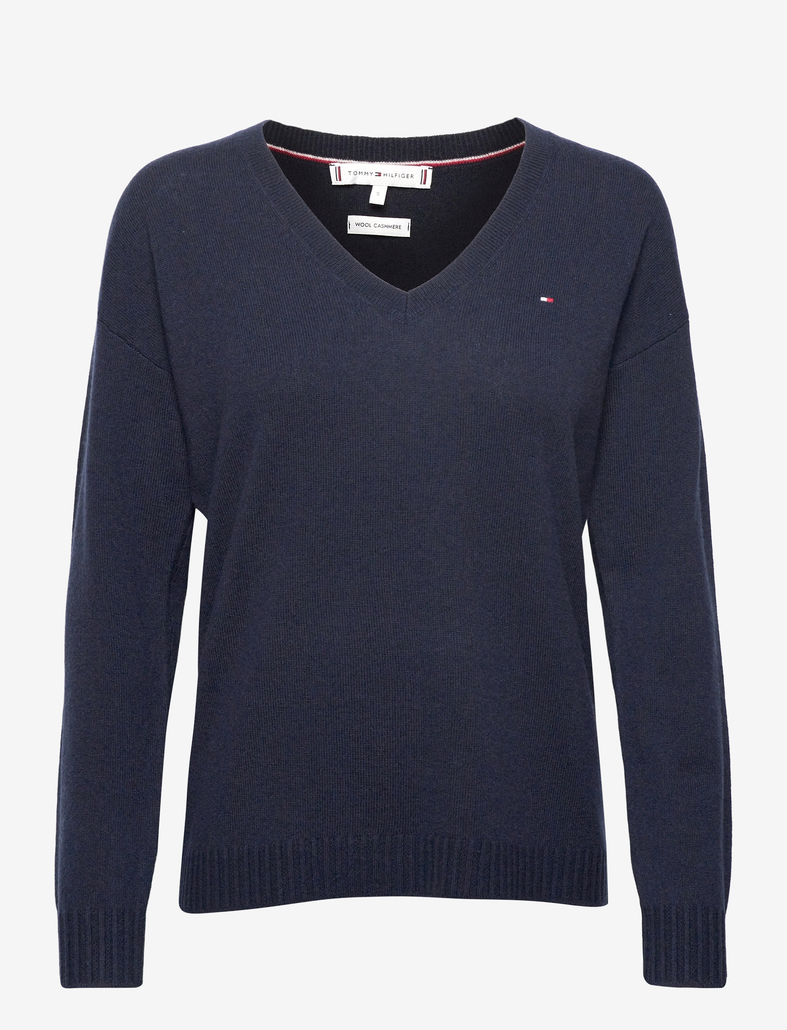 Tommy Hilfiger - SP WOOL CASHMERE V-NK SWEATER LS - desert sky - 0