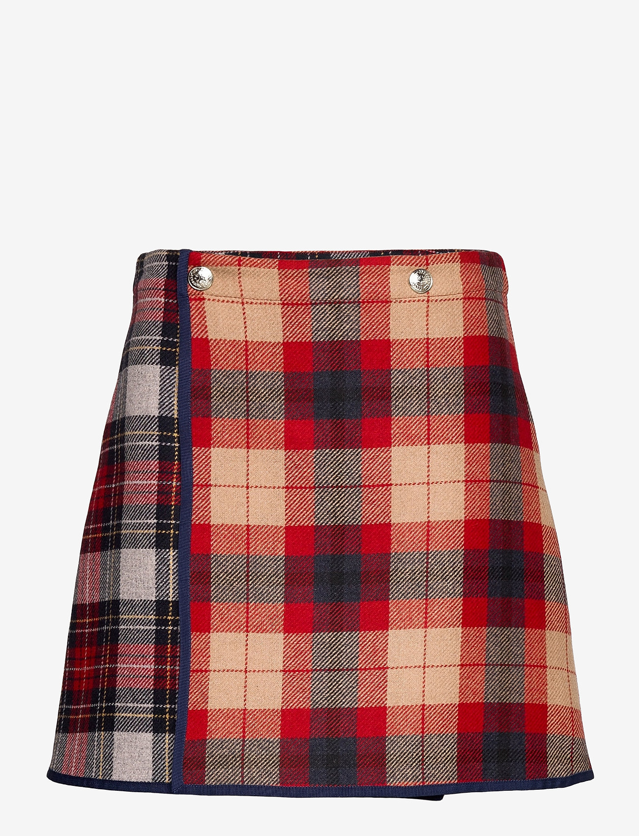 Tommy Hilfiger - ICON WOOL CHECK MINI SKIRT - red patchwork check - 0