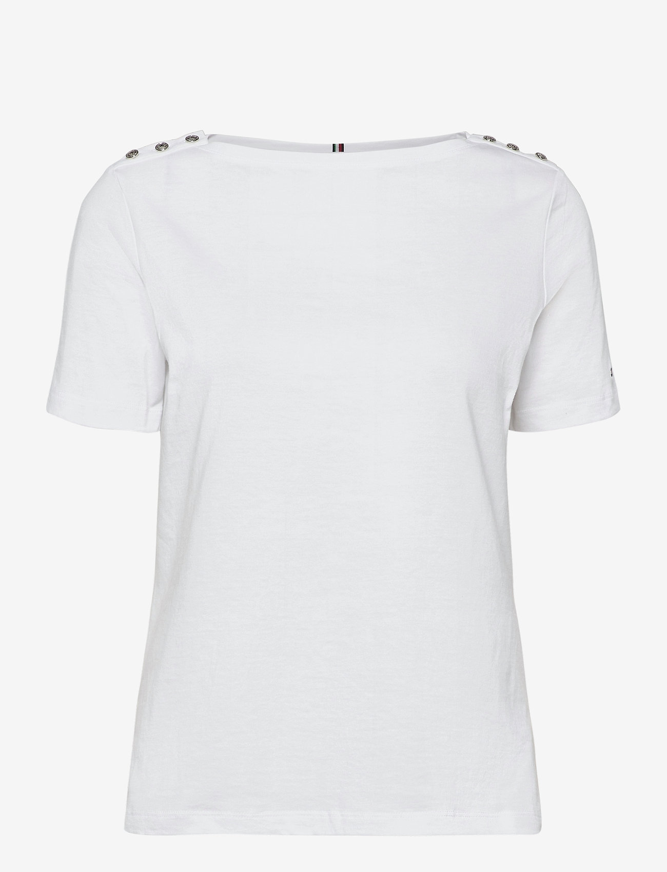 Tommy Hilfiger - REGULAR BOAT-NK BUTTON TOP SS - white - 0