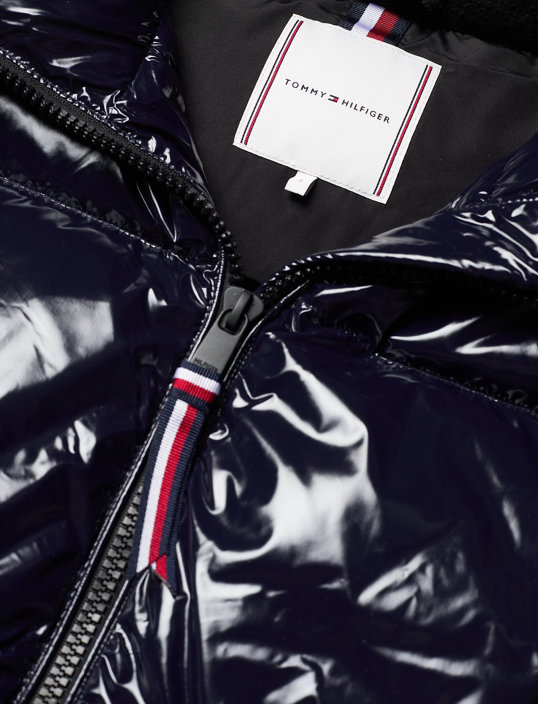 Tommy hilfiger hot sale long gloss puffer