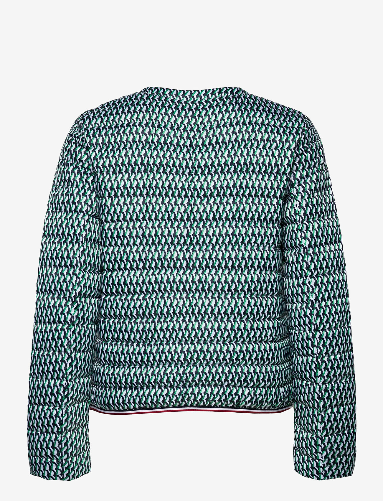 Tommy Hilfiger - LW DOWN PRINTED COLLARLESS JKT - court side geo / primary green - 1