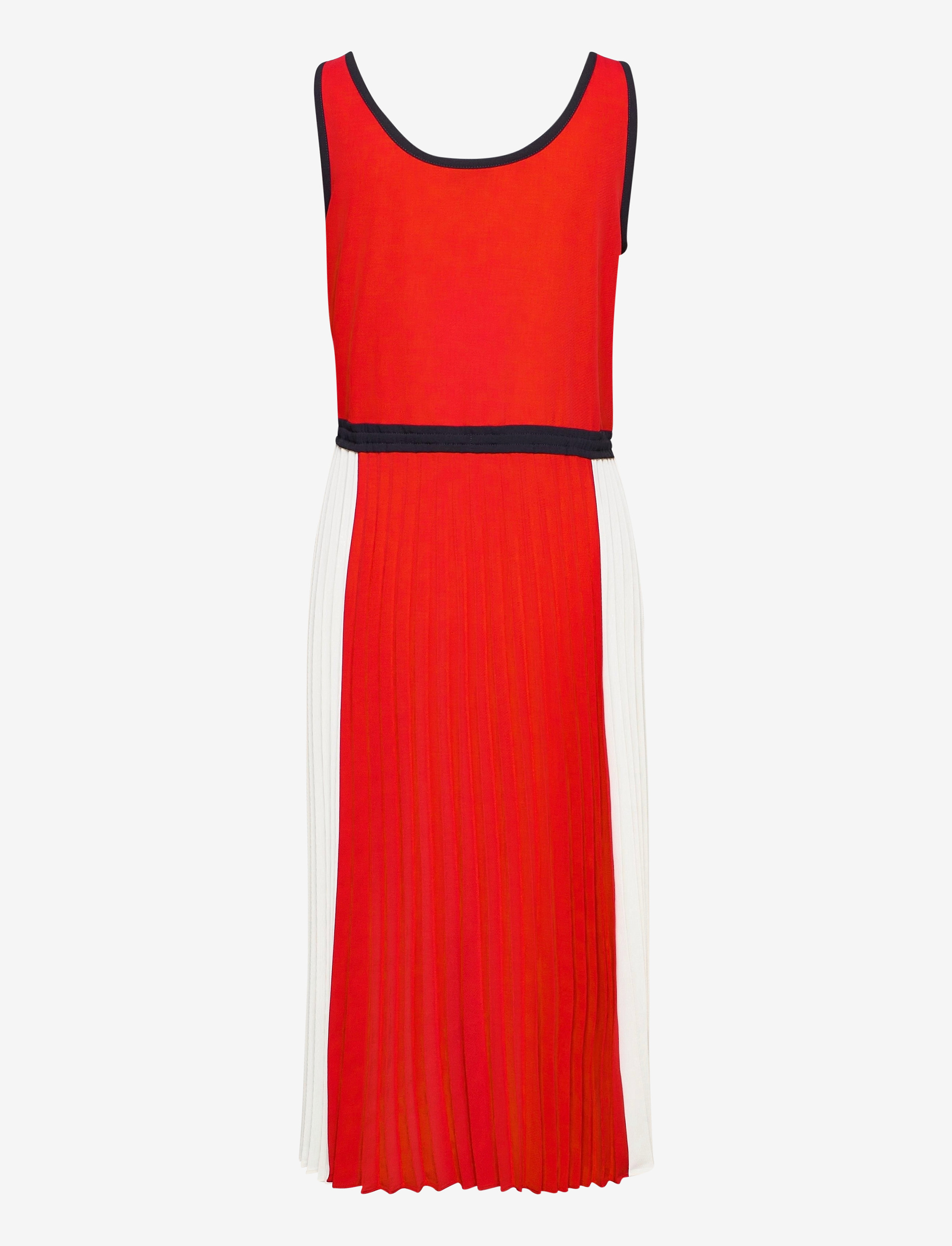 Tommy Hilfiger - TWILL F&F PLEATED MIDI DRESS NS - fireworks/ dsrt sky/ wht colorblock - 1