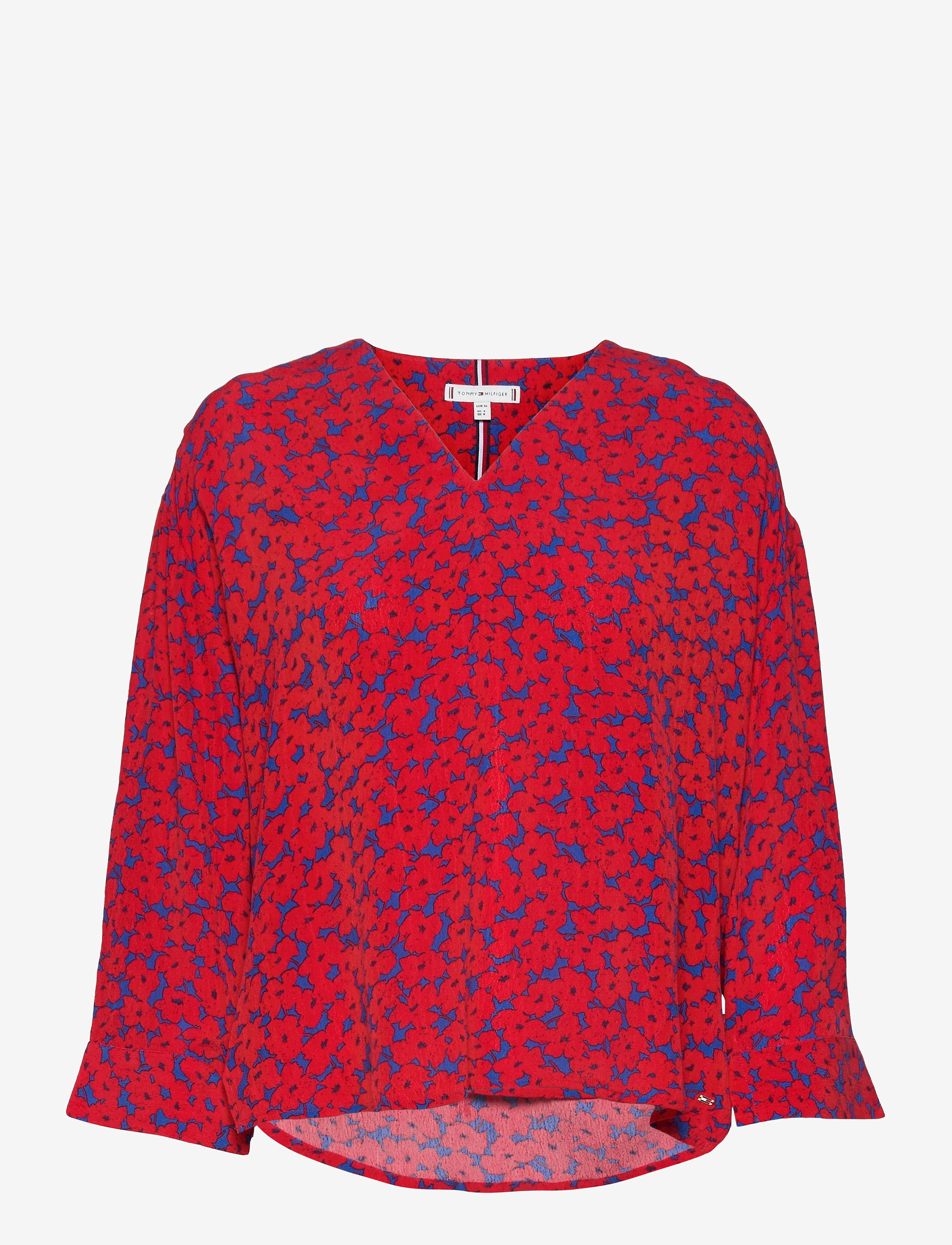 Tommy Hilfiger - VISCOSE V-NK BLOUSE 3/4 SLV - club house floral / fireworks - 0