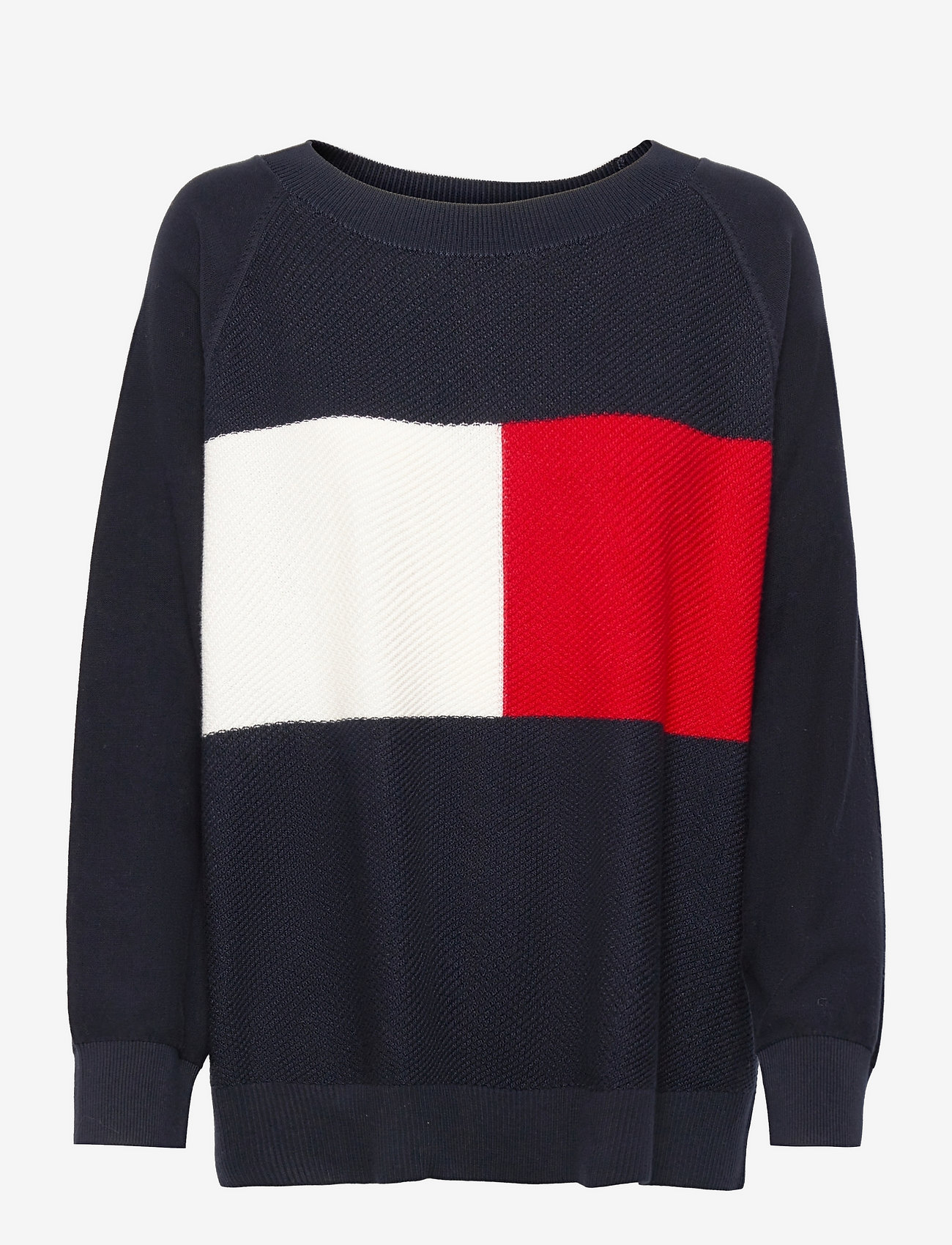 Tommy Hilfiger - CRV TEXTURED FLAG C-NK SWT LS - desert sky - 0