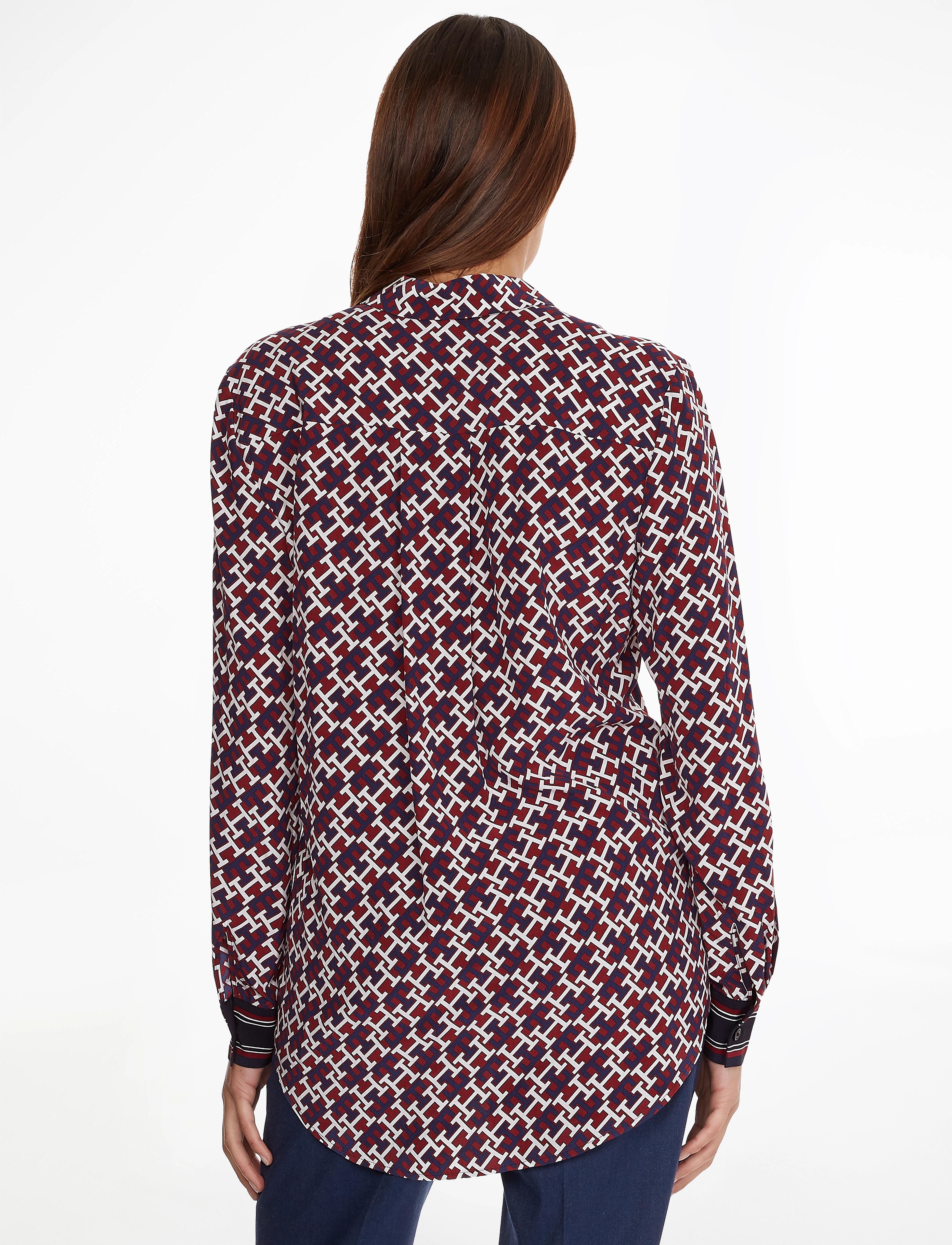 Tommy Hilfiger - VISCOSE FLEUR BLOUSE LS - amd rouge / monogram rwb - 3
