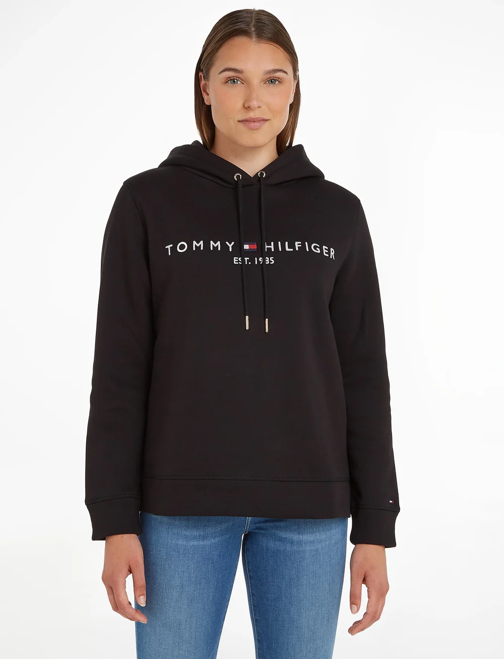 Black tommy hilfiger hoodie outlet