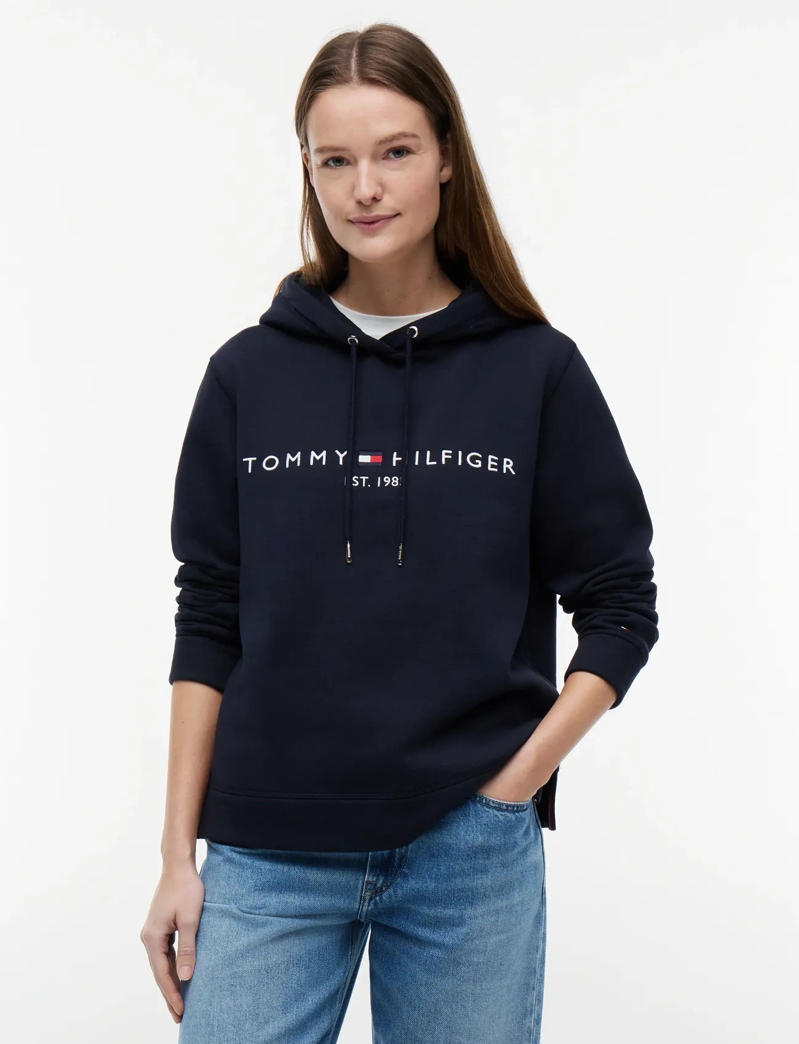 Tommy Hilfiger HERITAGE HILFIGER HOODIE LS - Sweatshirts - DESERT SKY / navy