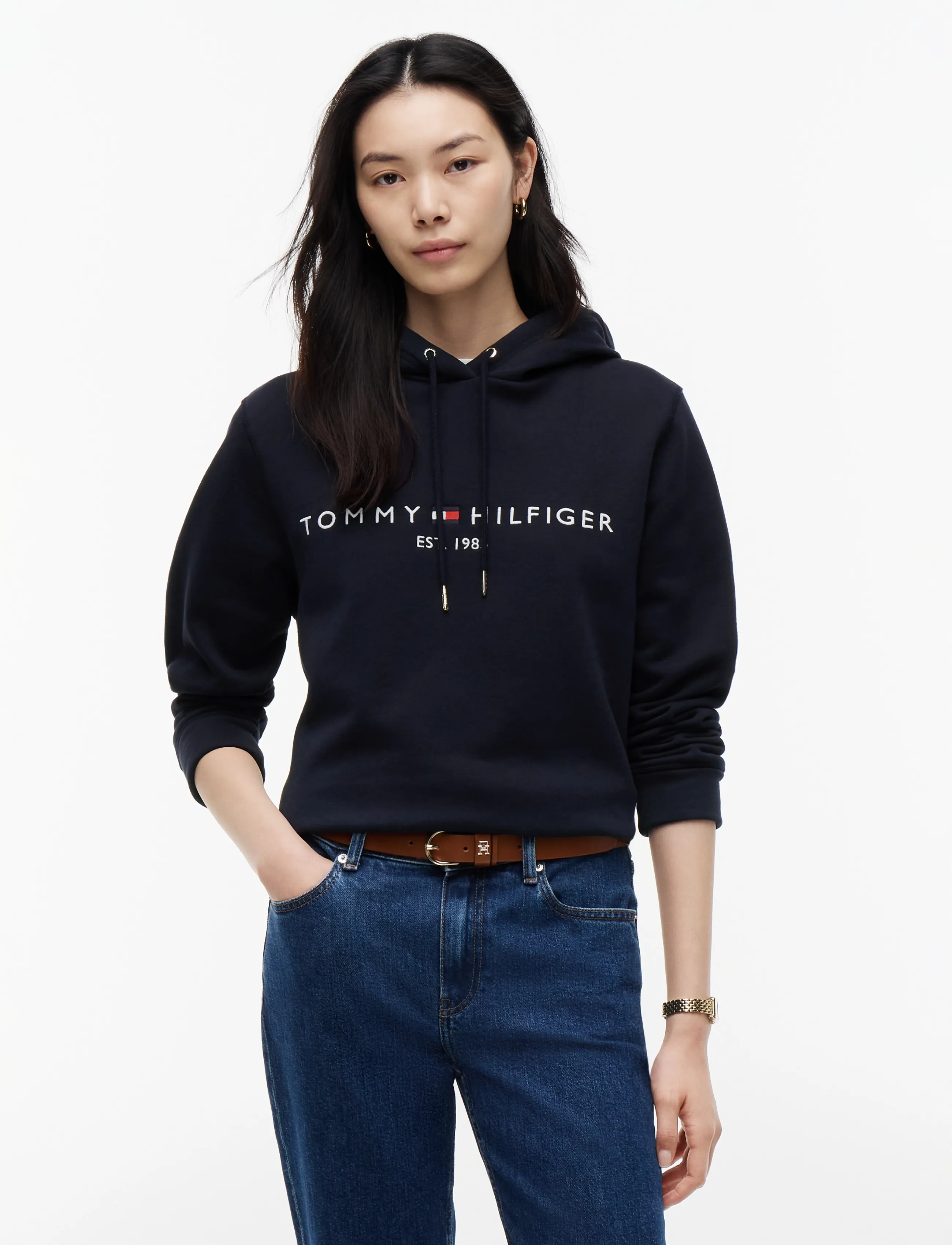 Tommy Hilfiger HERITAGE HILFIGER HOODIE LS - Sweatshirts - NAVY BLUE / navy