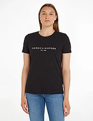 Tommy Hilfiger - HERITAGE HILFIGER C-NK REG TEE - t-shirts - black - 3