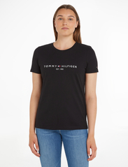 Tommy Hilfiger - HERITAGE HILFIGER C-NK REG TEE - t-shirts - black - 12