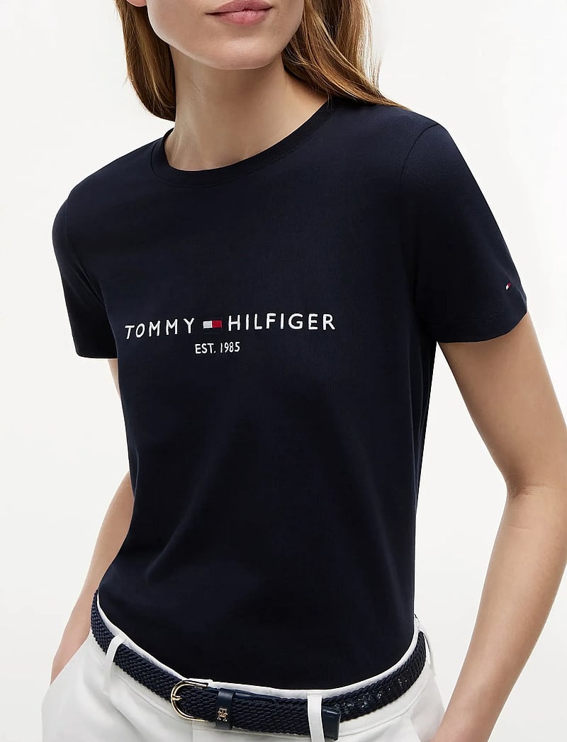 Tommy Hilfiger - HERITAGE HILFIGER C-NK REG TEE - stuttermarbolir - desert sky - 4