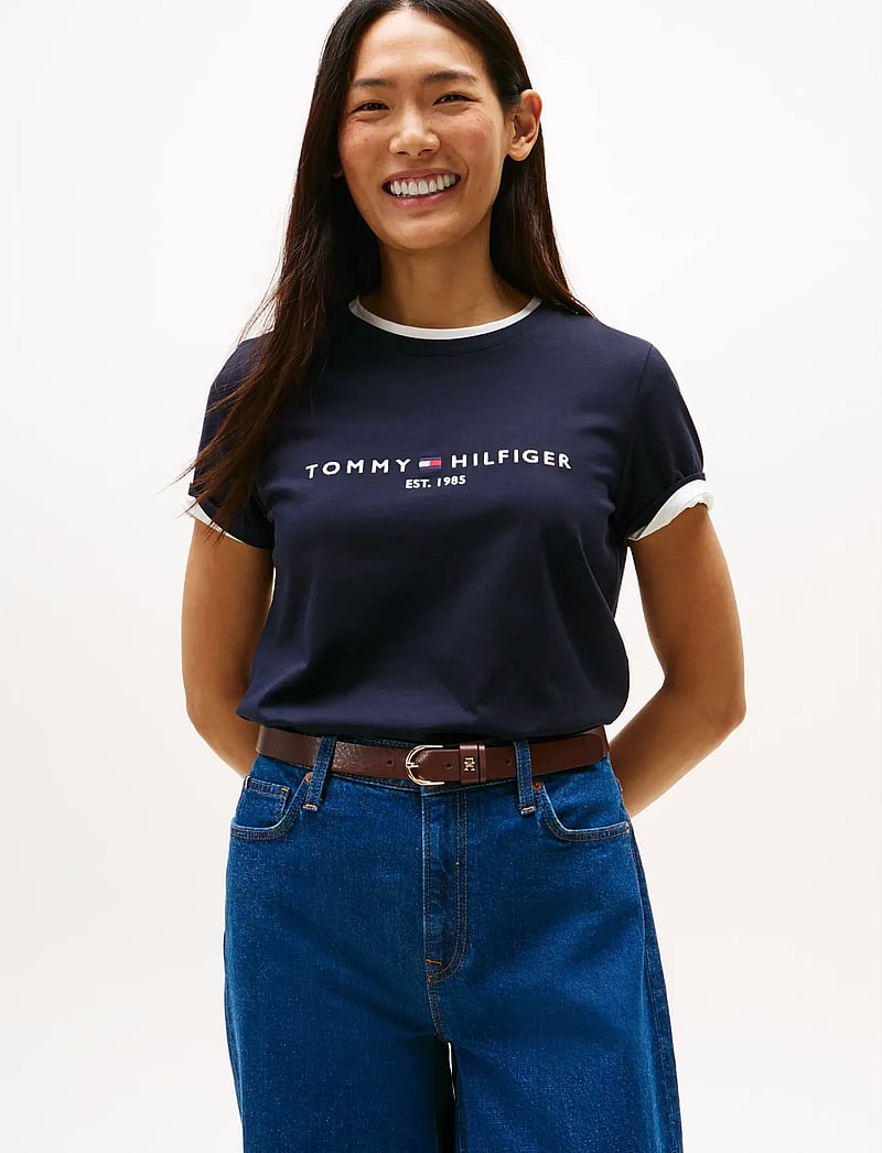 Tommy Hilfiger - HERITAGE HILFIGER C-NK REG TEE - t-shirts - desert sky - 5