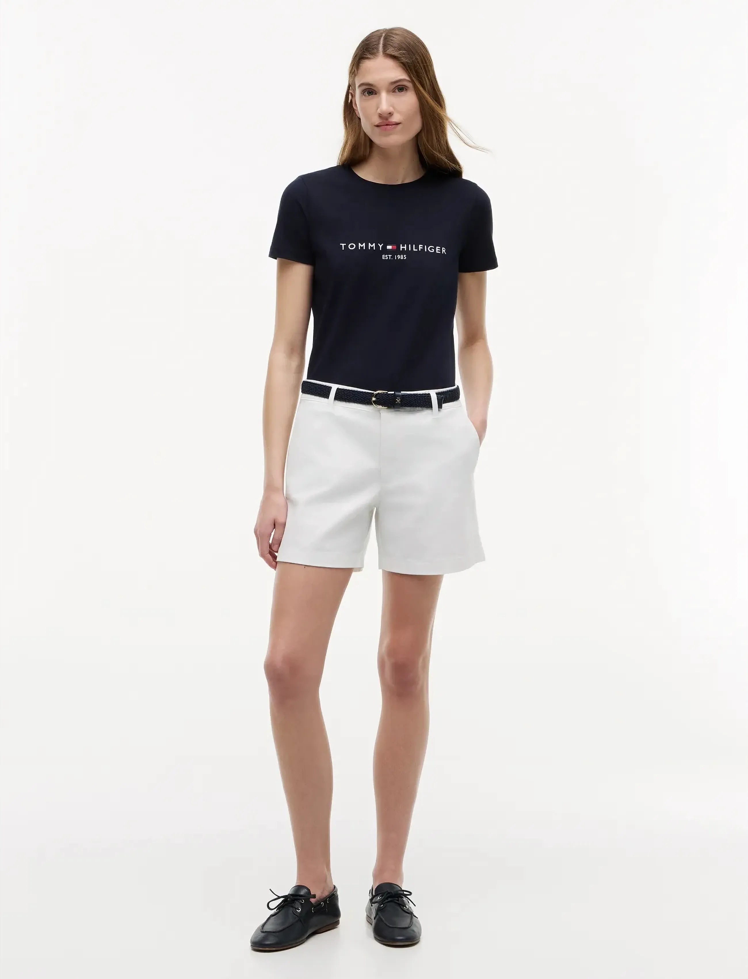 Tommy Hilfiger - HERITAGE HILFIGER C-NK REG TEE - t-shirts - navy blue - 4