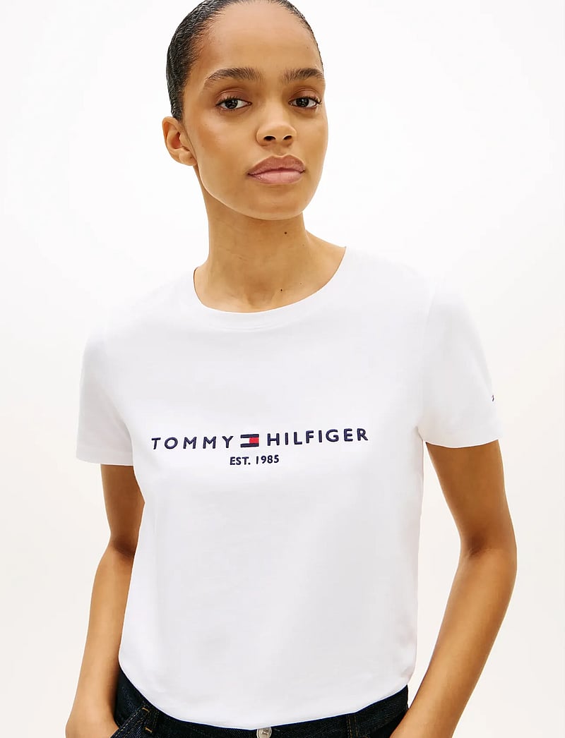 Tommy Hilfiger - HERITAGE HILFIGER C-NK REG TEE - t-shirts - white - 3