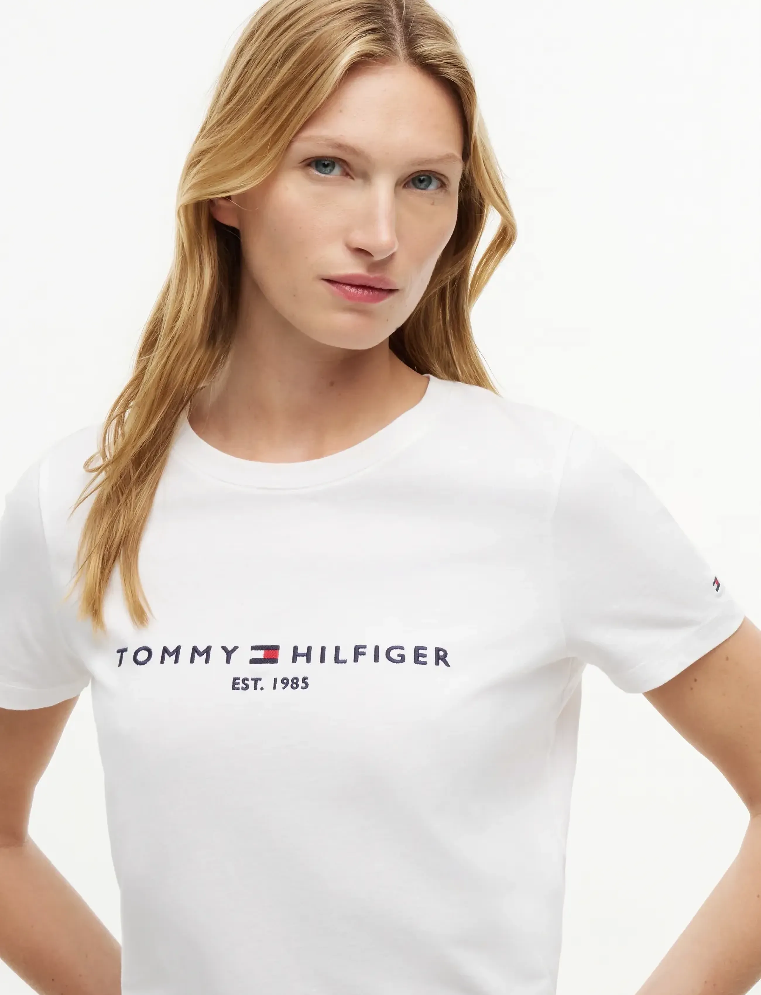Tommy Hilfiger - HERITAGE HILFIGER C-NK REG TEE - t-shirts - white - 3