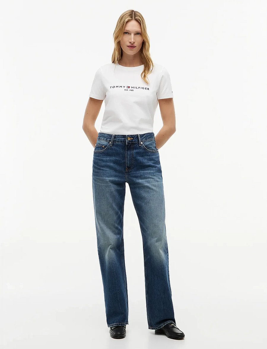 Tommy Hilfiger - HERITAGE HILFIGER C-NK REG TEE - t-shirts - white - 4