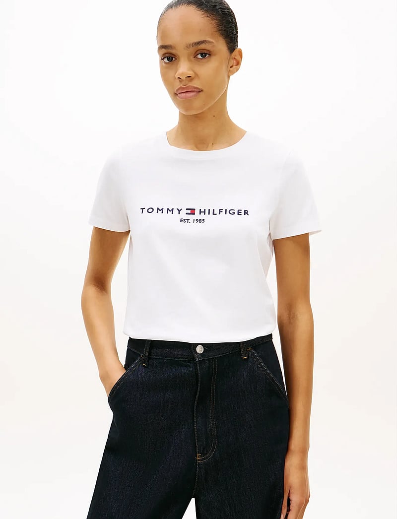 Tommy Hilfiger - HERITAGE HILFIGER C-NK REG TEE - t-shirts - white - 4