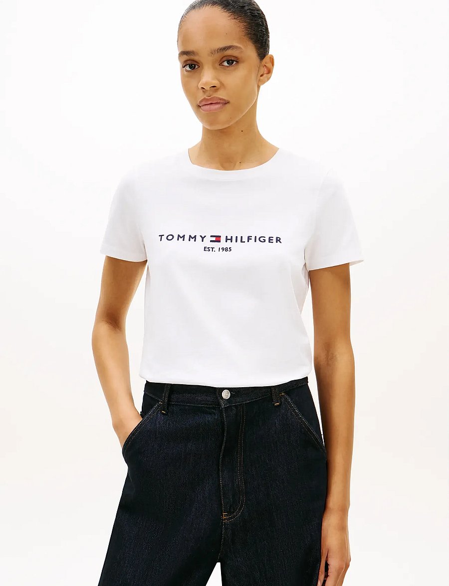 Tommy Hilfiger - HERITAGE HILFIGER C-NK REG TEE - t-shirts - white - 5
