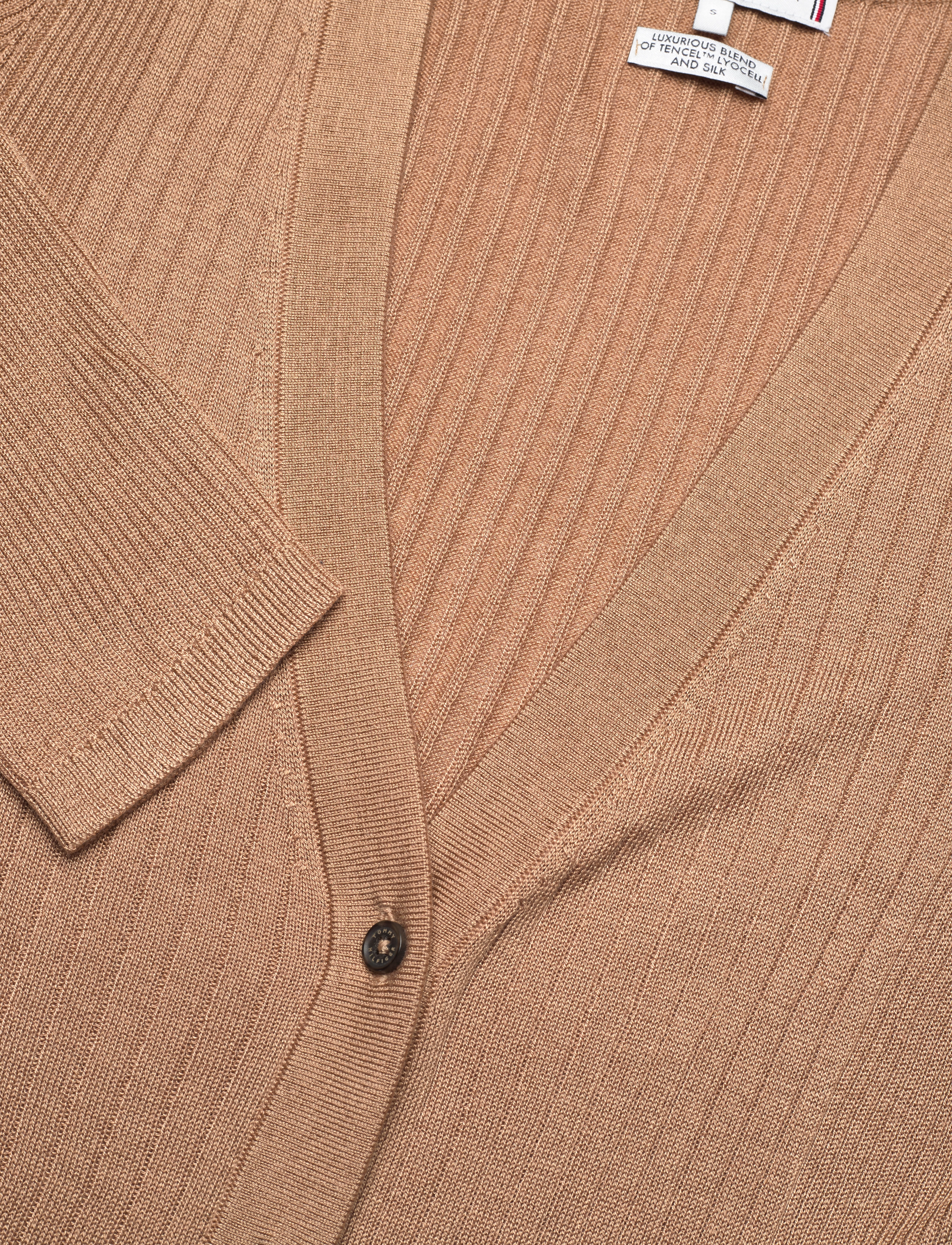 Tommy Hilfiger - LYOCELL SILK LONG V-NK CARDIGAN - countryside khaki - 4