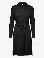 Tommy Hilfiger - REGULAR VISCOSE SHIRT KNEE DRESS - sukienki koszulowe - black - 0