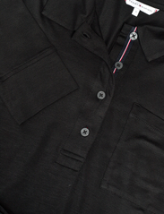 Tommy Hilfiger - REGULAR VISCOSE SHIRT KNEE DRESS - sukienki koszulowe - black - 7