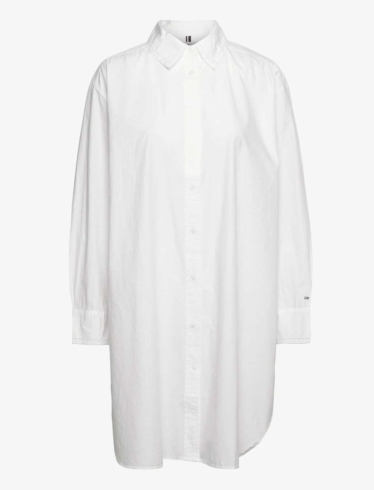 Tommy Hilfiger - ORG CO SOLID KNEE SHIRT DRESS - shirt dresses - th optic white - 0