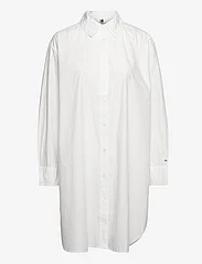 Tommy Hilfiger - ORG CO SOLID KNEE SHIRT DRESS - midi-kleider - th optic white - 0