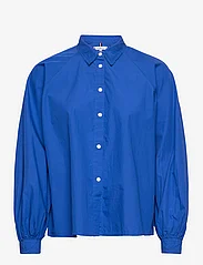 Tommy Hilfiger - ORG CO SOLID RAGLAN SHIRT LS - långärmade skjortor - th electric blue - 0