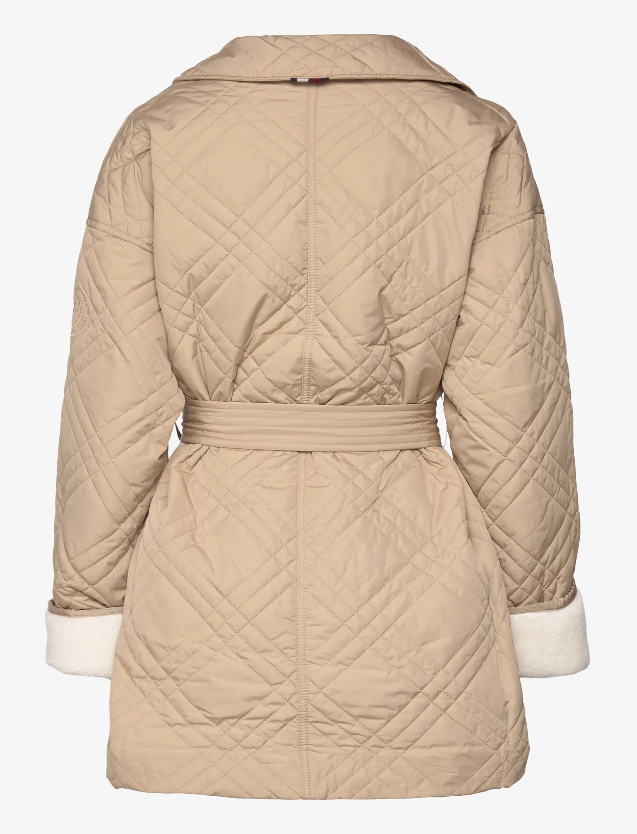 Tommy Hilfiger - QUILTED PEACOAT - pavasarinės striukės - beige - 1